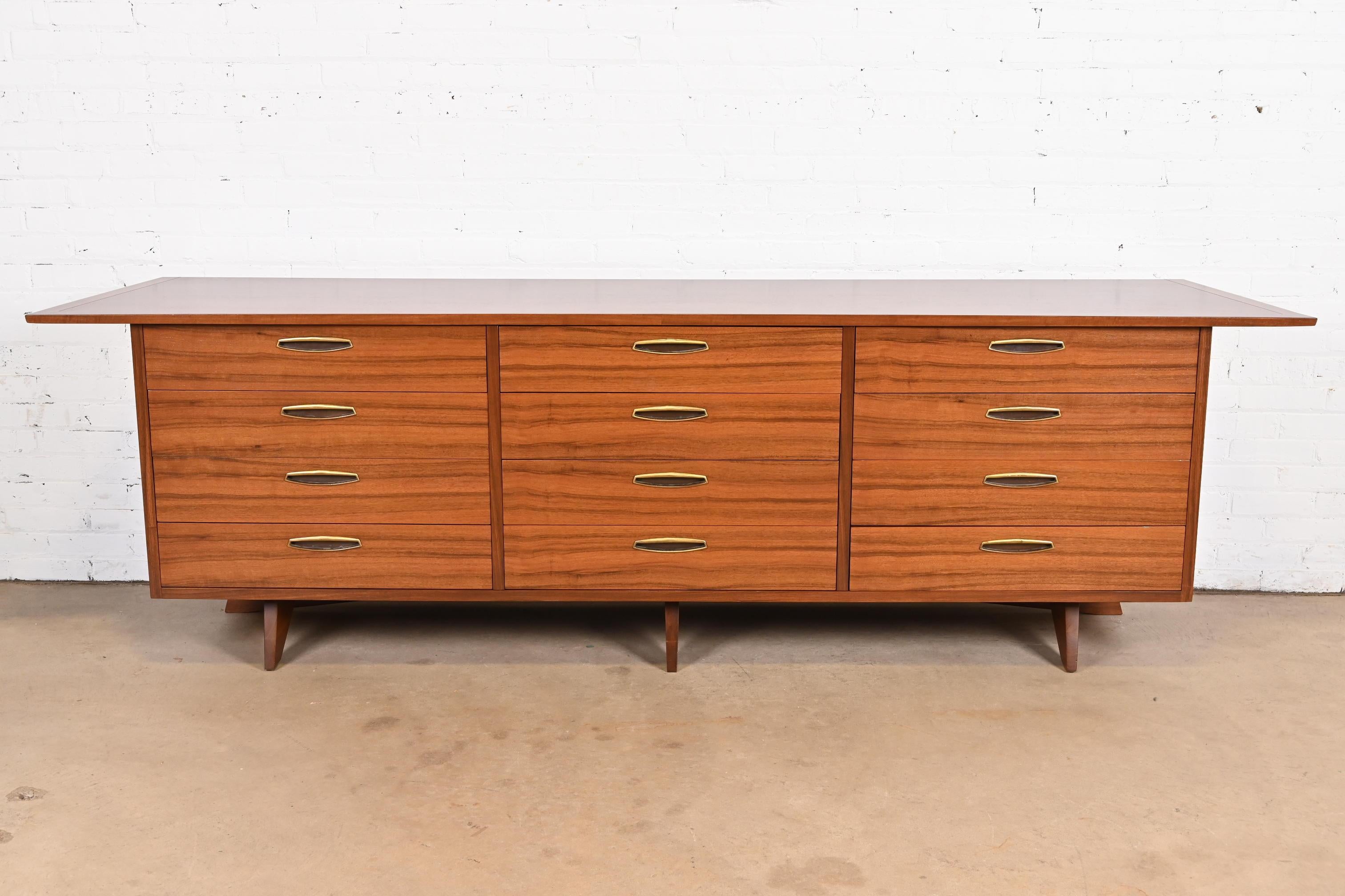 American George Nakashima Monumental Sculpted East Indian Laurel Wood Dresser