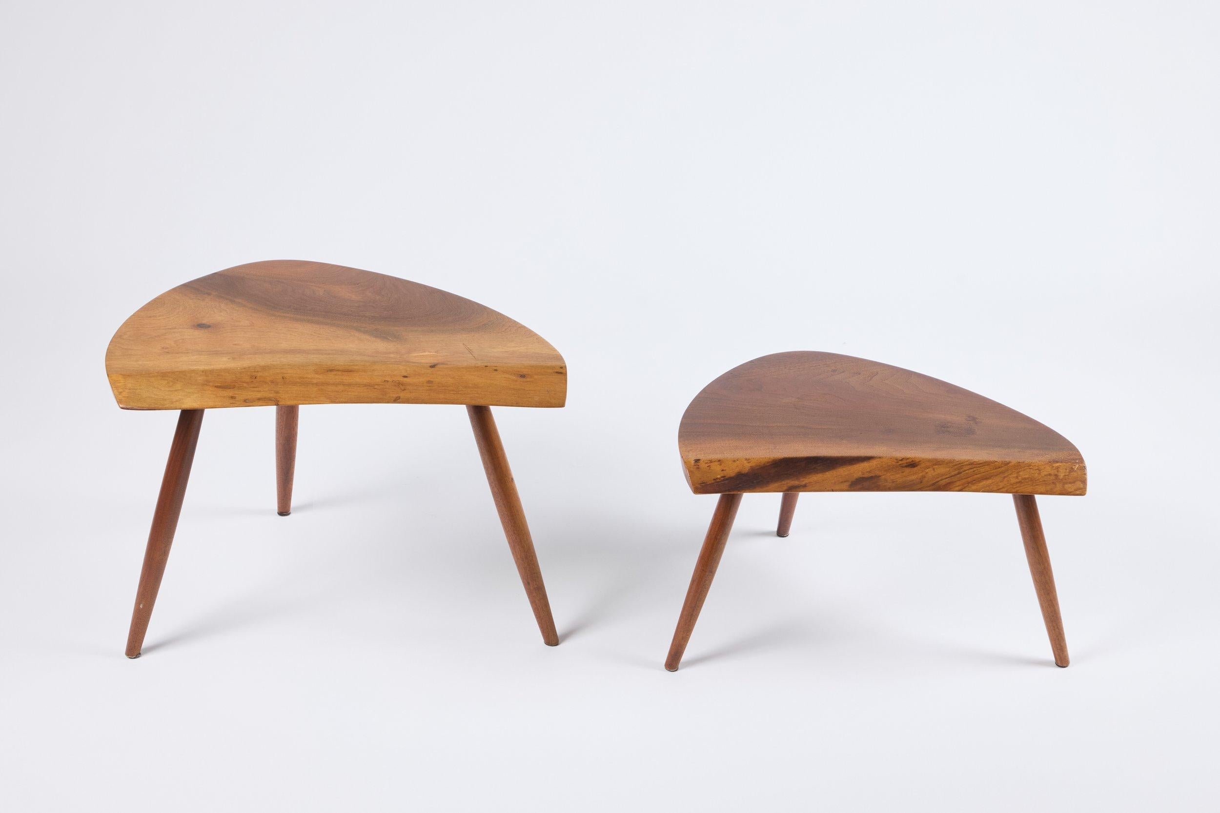 Hand-Carved George Nakashima Nesting Tables