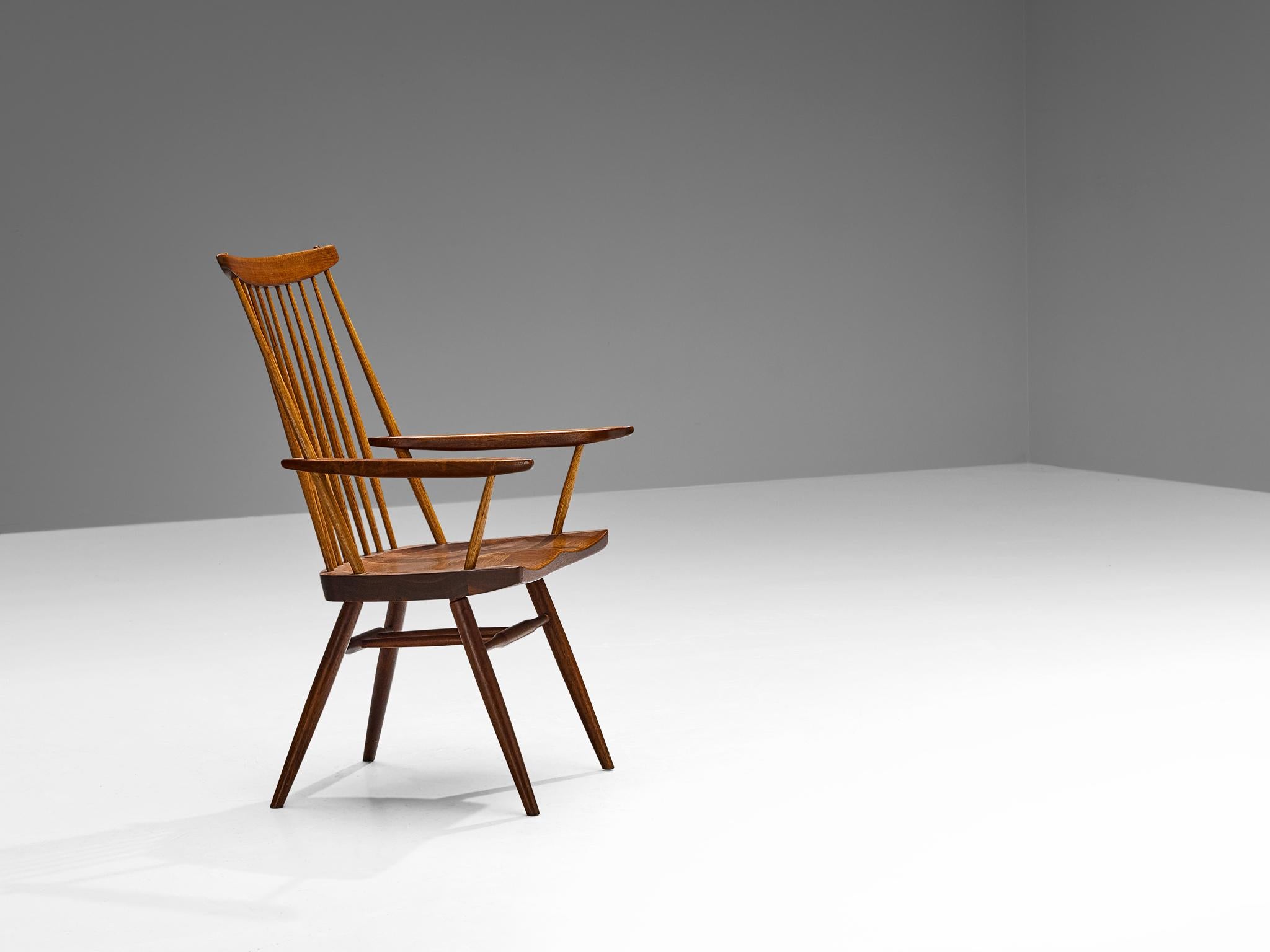 George Nakashima 'New' Armchairs in Walnut and Hickory  For Sale 1