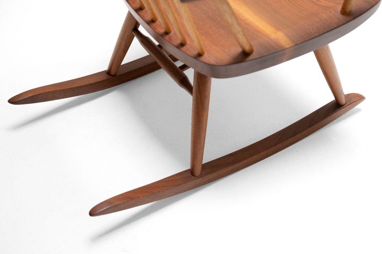 George Nakashima New Chair Rocker in American Black Walnut and Hickory ...