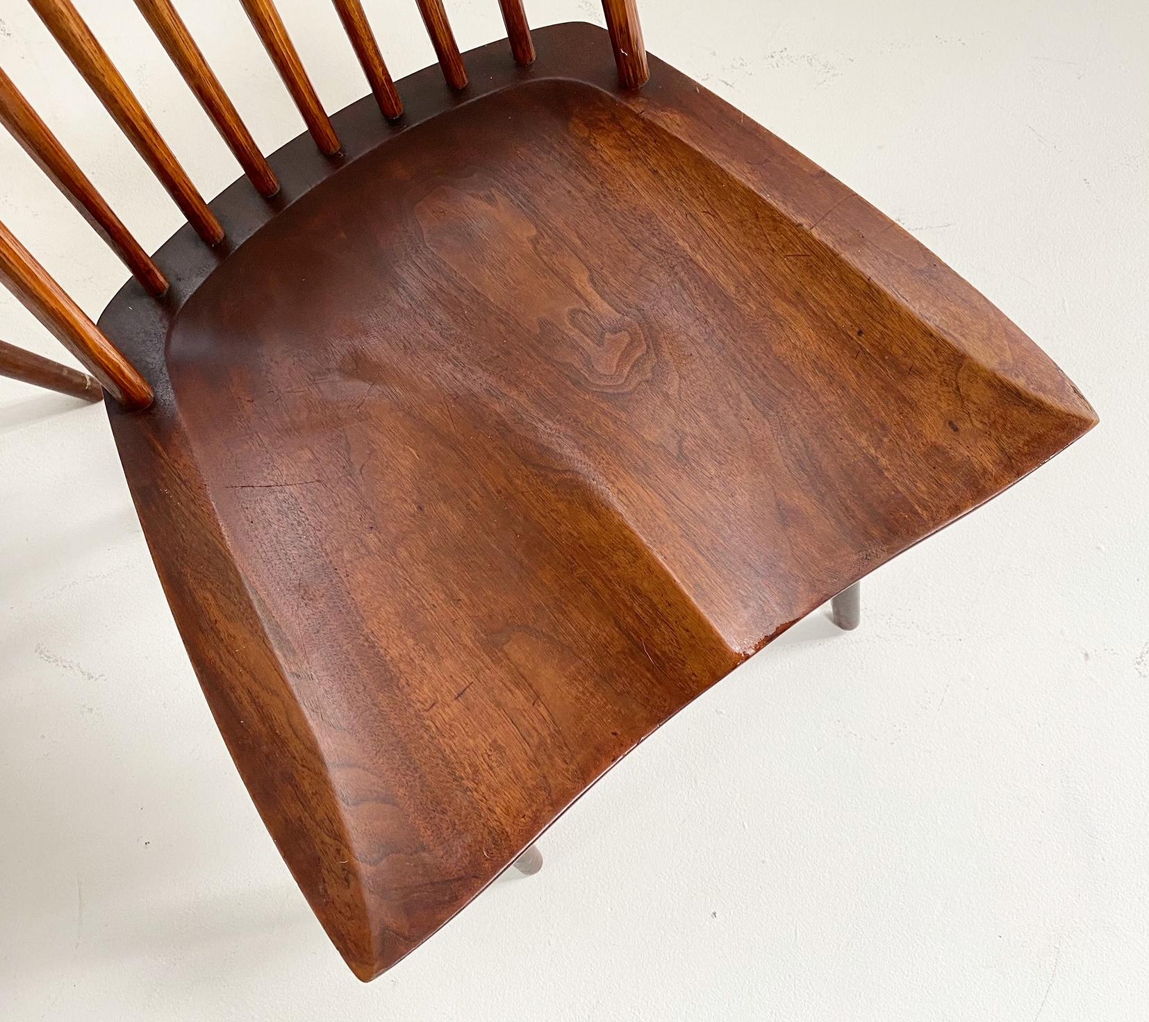 The new chair is a must-have for Nakashima lovers. Based on the design of a Windsor chair, the wood craftsmanship is supreme. 

These chairs are sold with a digital copy of the original order card. The chairs have been in one family since they