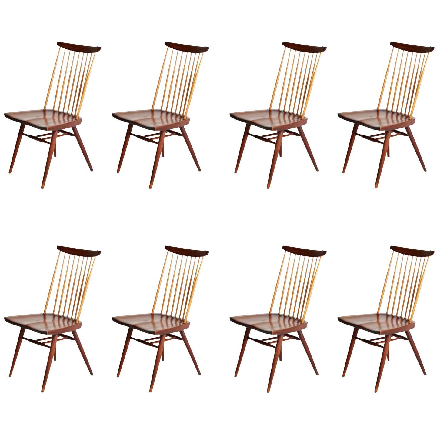 George Nakashima "New" Chairs, Set of Eight, Authenticated 1960s Production
