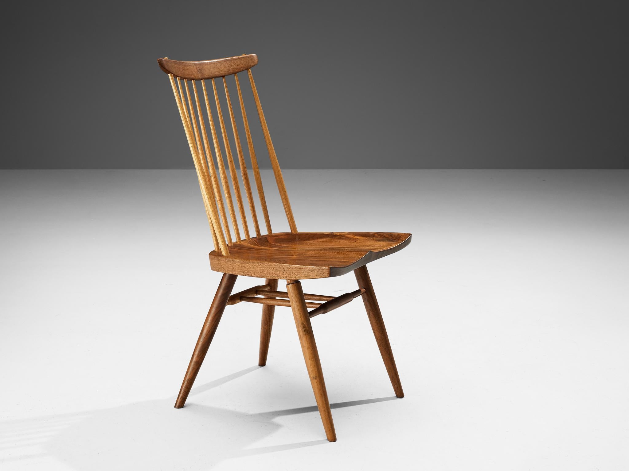 George Nakashima 'New' Dining Chairs in Walnut and Hickory  1