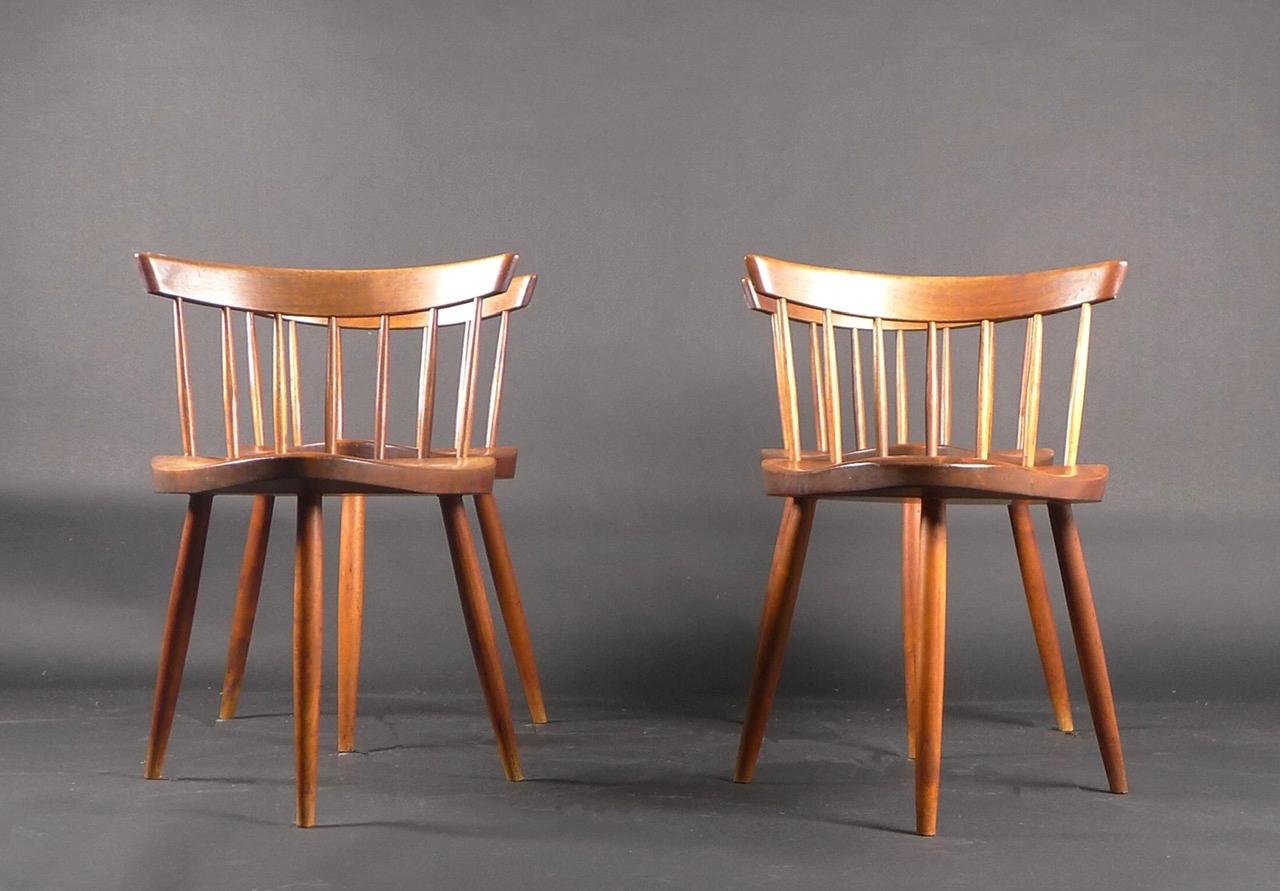 Mid-Century Modern George Nakashima, Original Mira Chair, 1963, American Black Walnut (3 available)