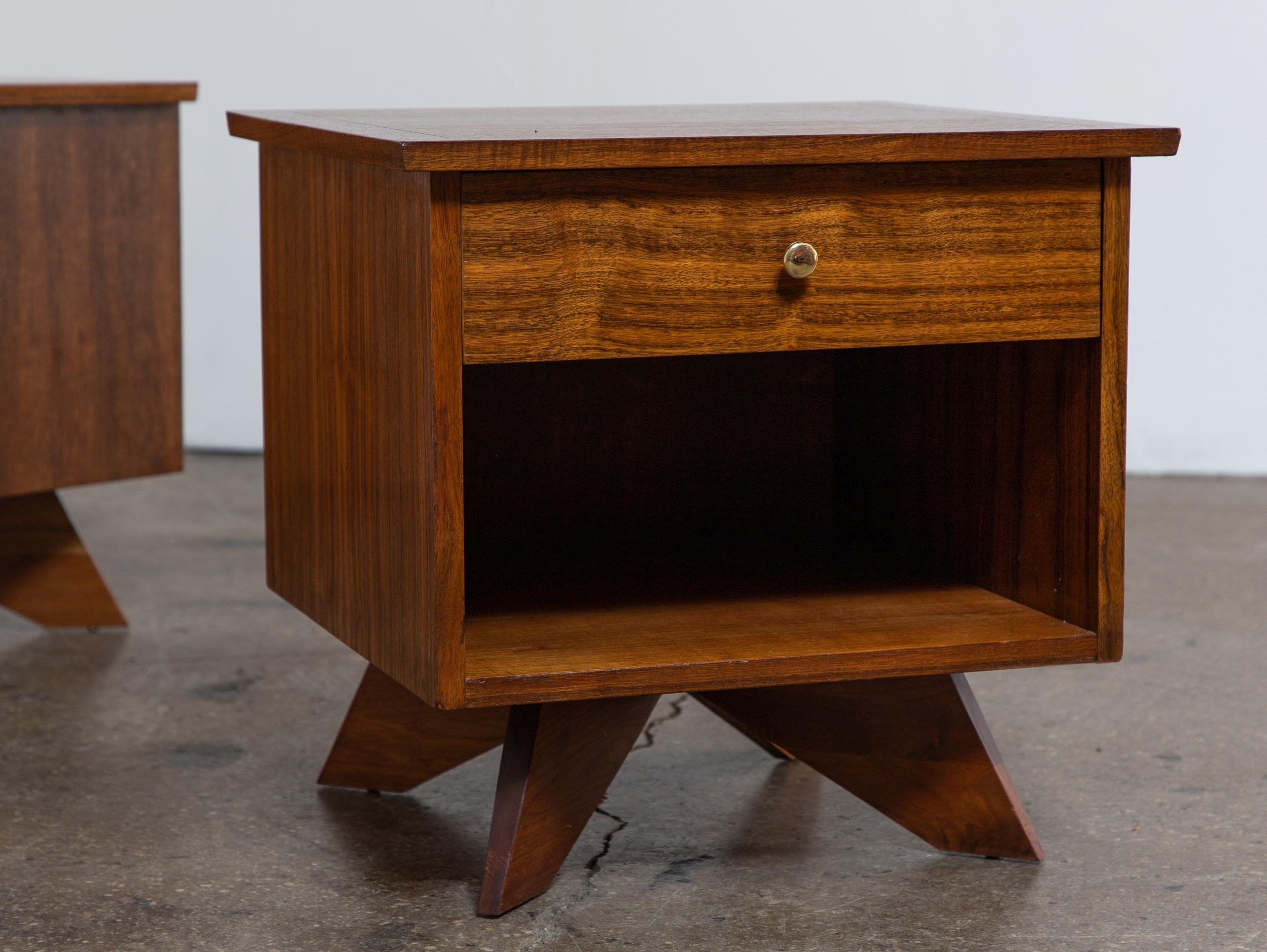 George Nakashima Origins Nightstands for Widdicomb, Walnut - Pair 1