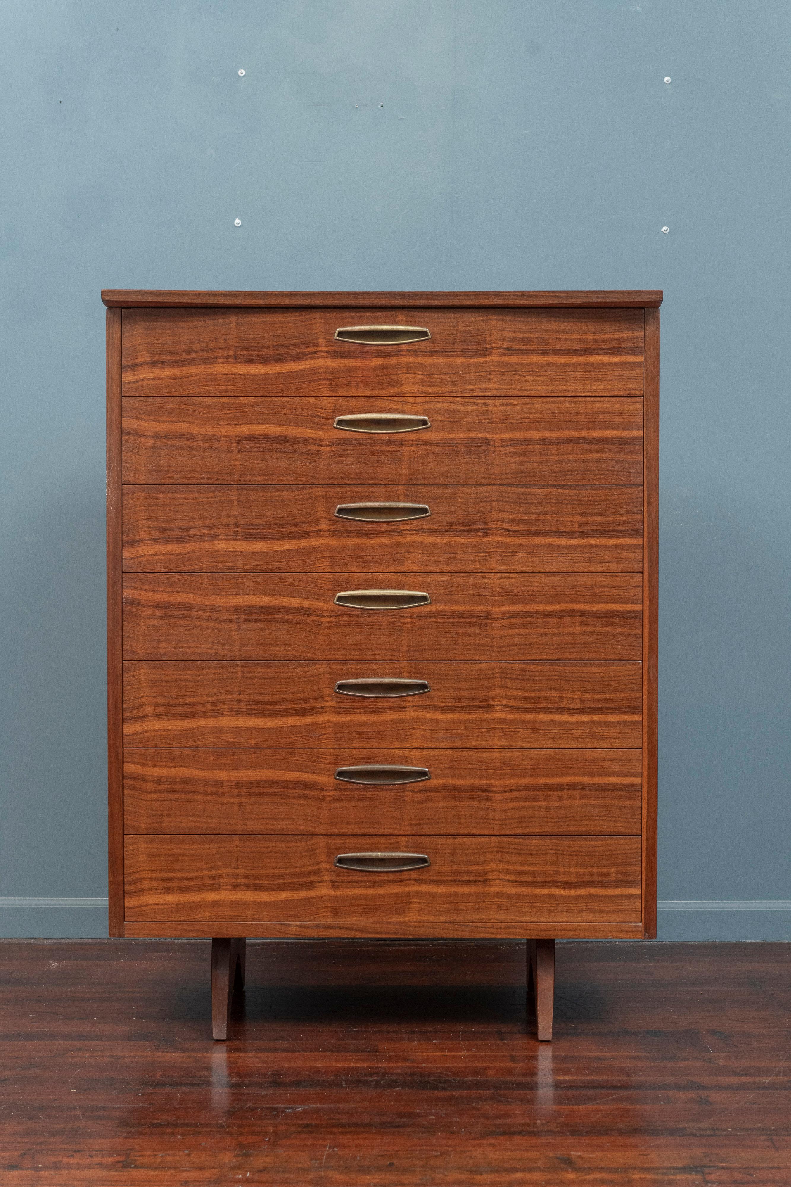 George Nakashima design tall chest or dresser for his 