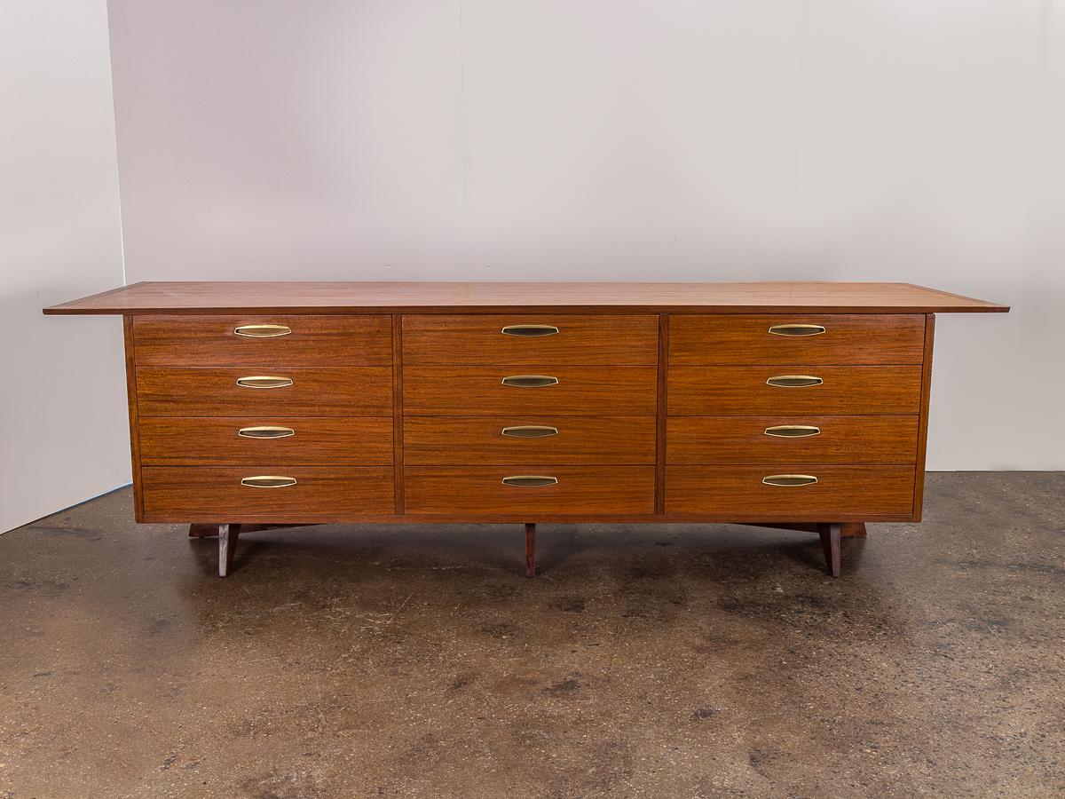 Mid-Century Modern George Nakashima Origins Triple Dresser for Widdicomb