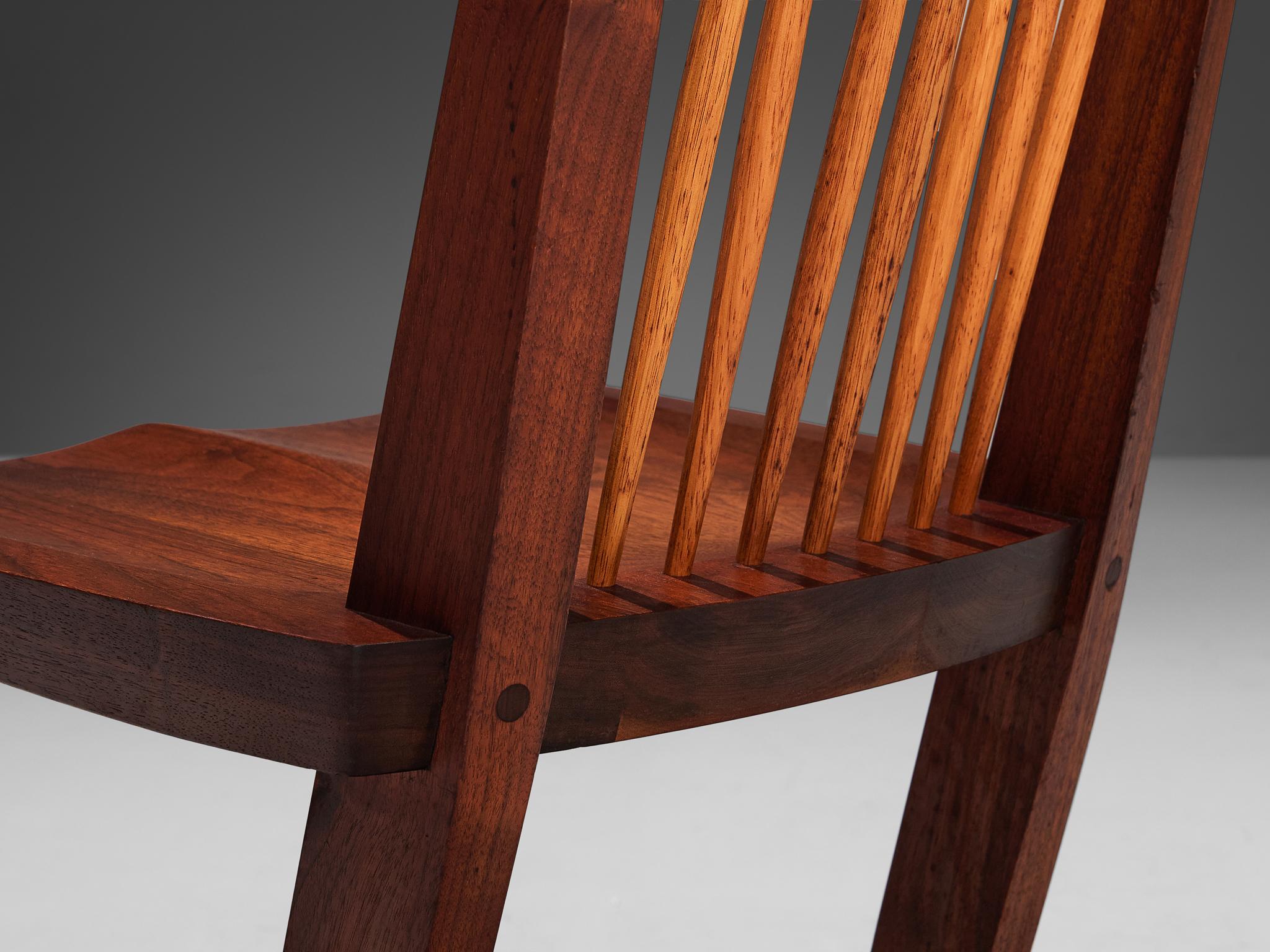 Mid-Century Modern George Nakashima Pair of 'Conoid' Dining Chairs in Walnut
