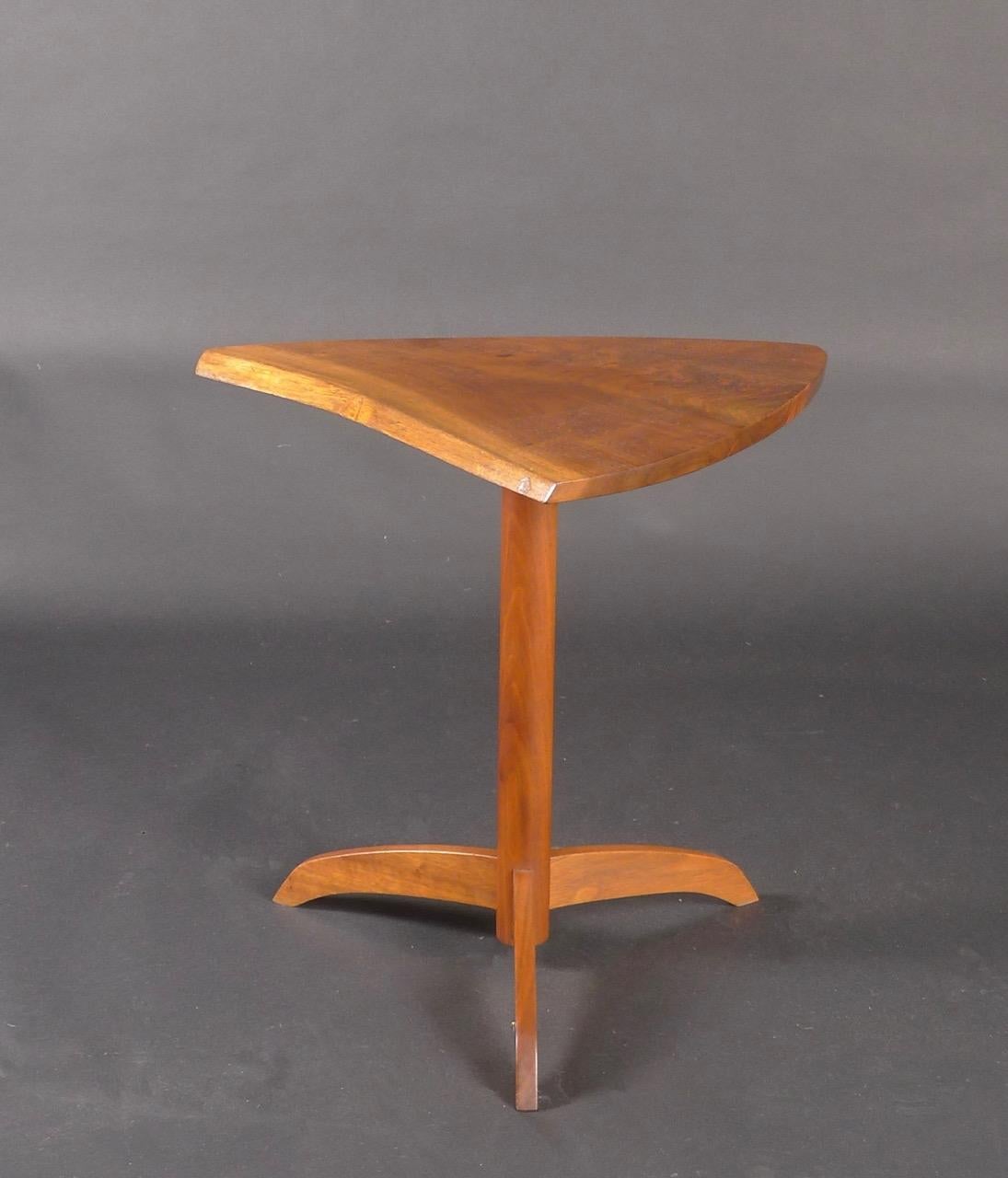 George Nakashima, Pedestal End Table in American Black Walnut, 1973 In Good Condition In Wargrave, Berkshire