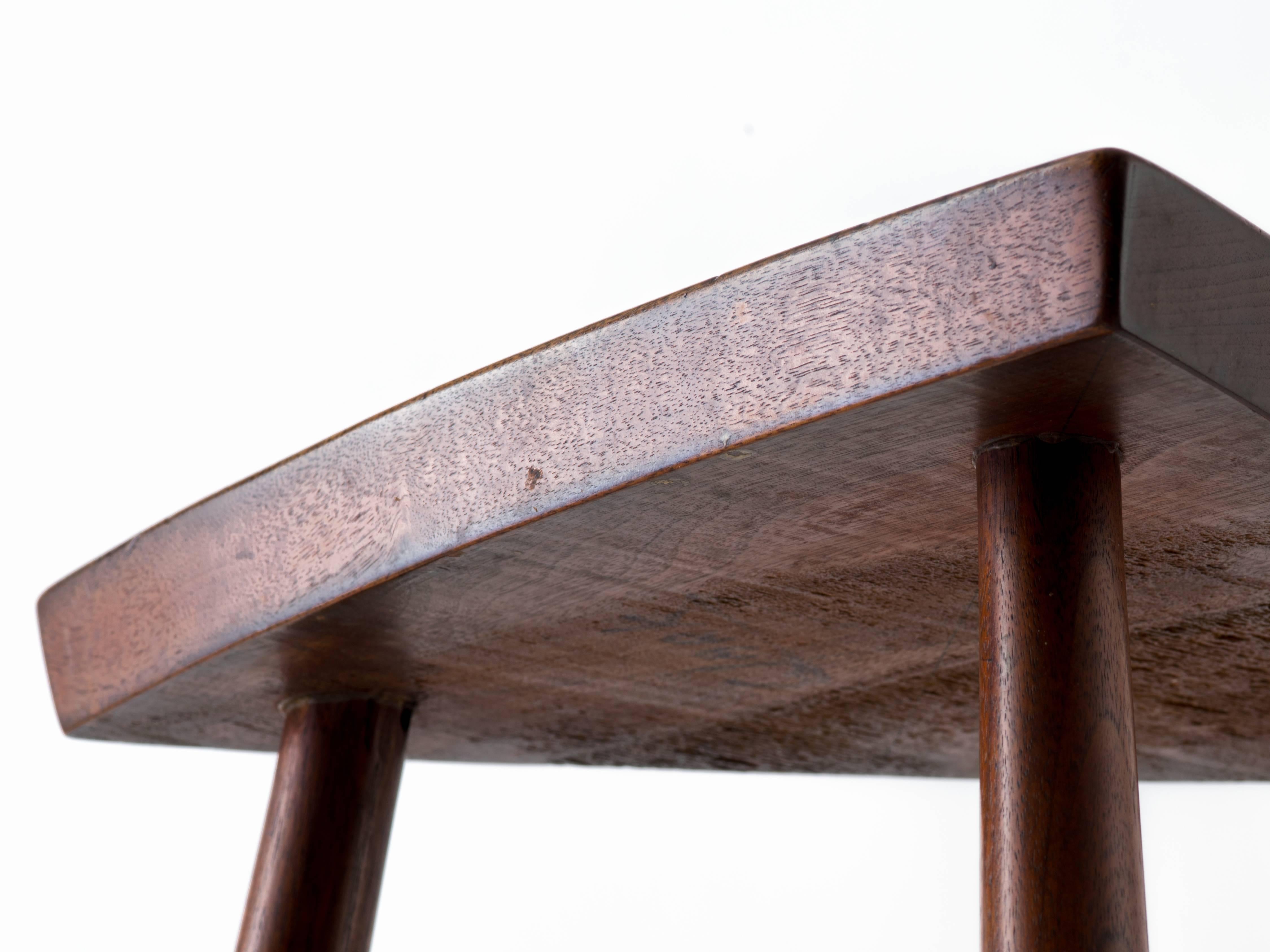 George Nakashima Rare Stool in Walnut, 1960s In Good Condition In Brooklyn, NY