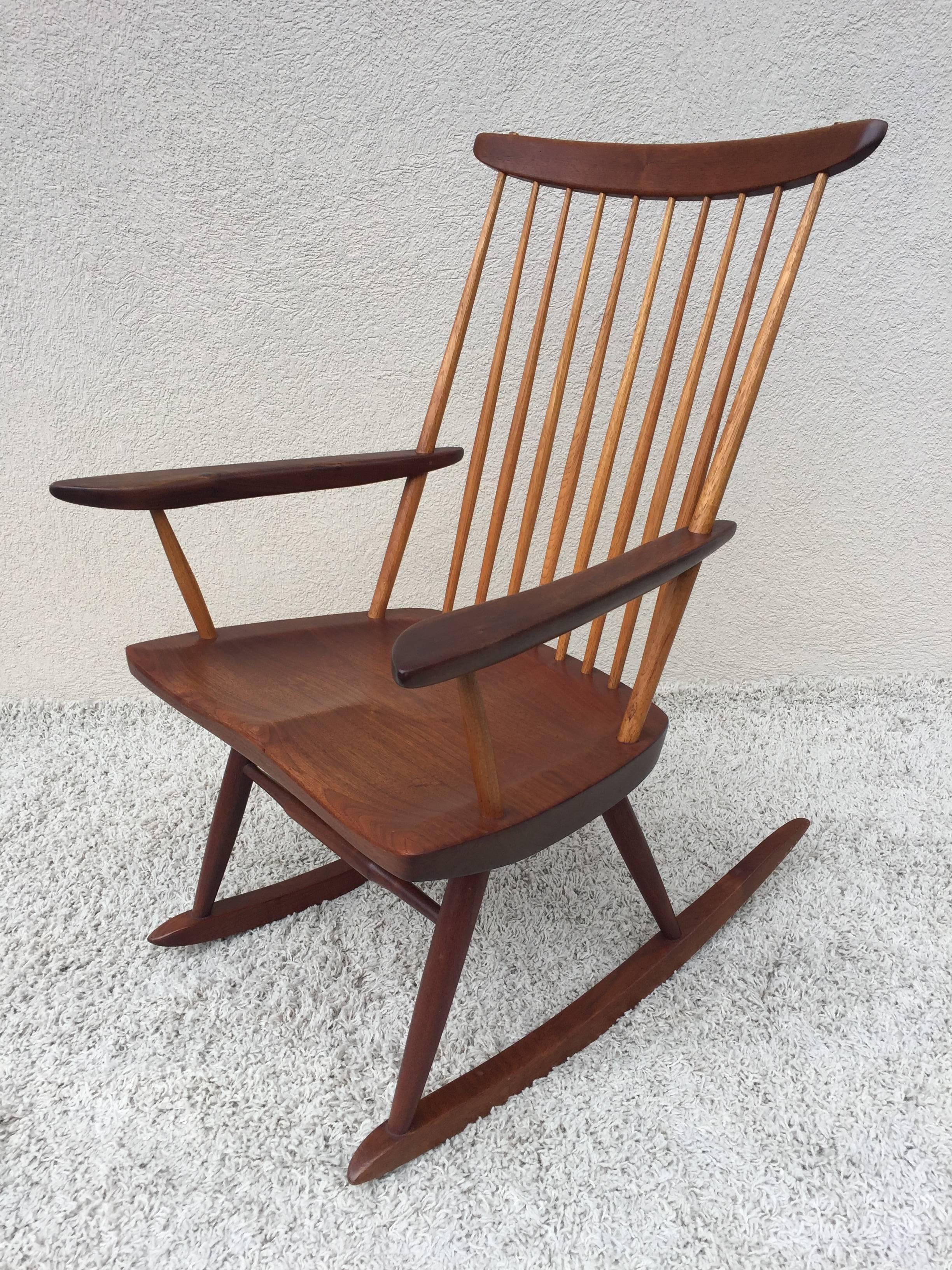 Nakashima Rocker Stamped Studio at 1stDibs nakashima rocking chair