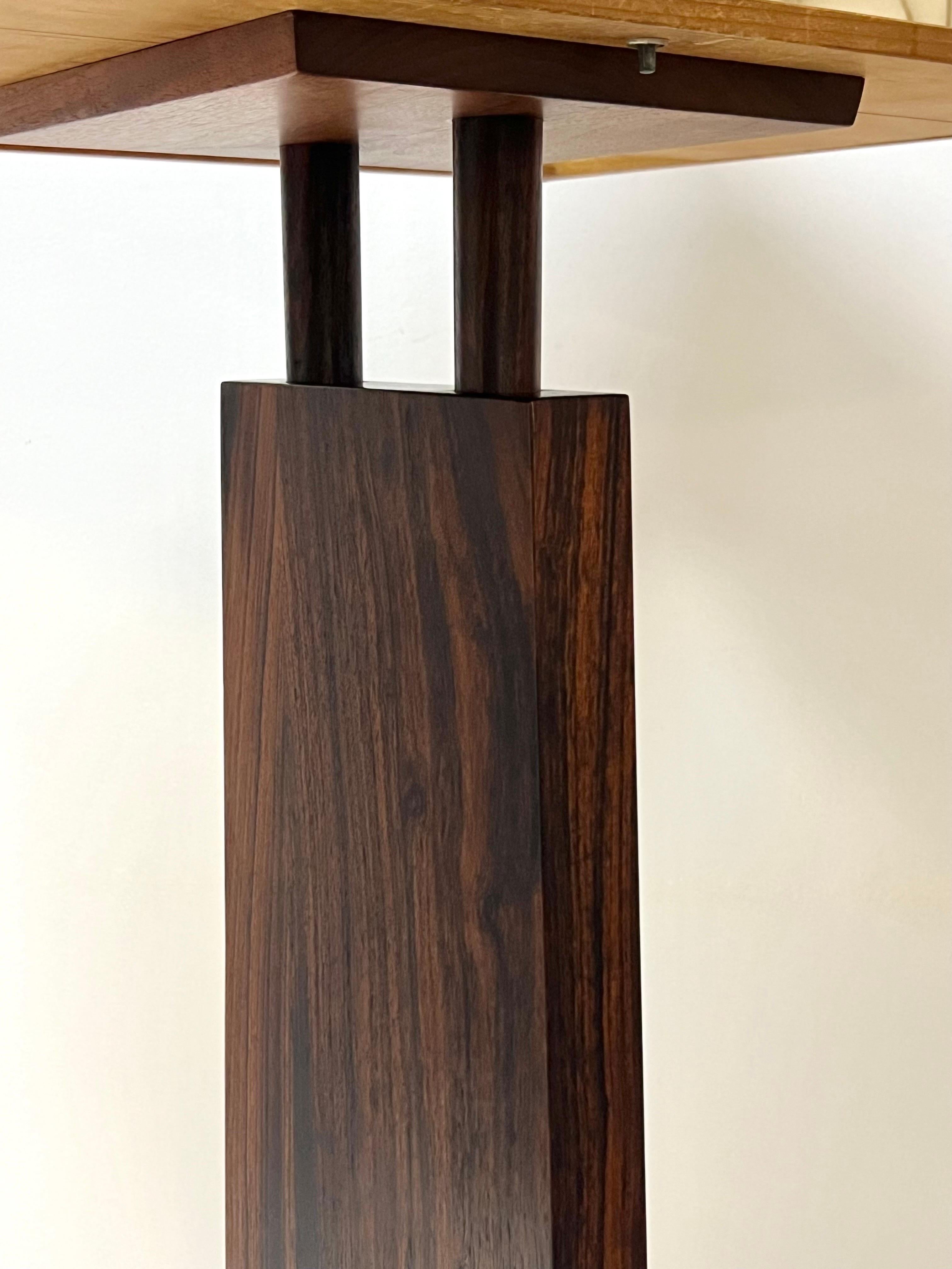 George Nakashima  Rosewood Minguren Floor Lamp with Asa Noha Shade For Sale 8
