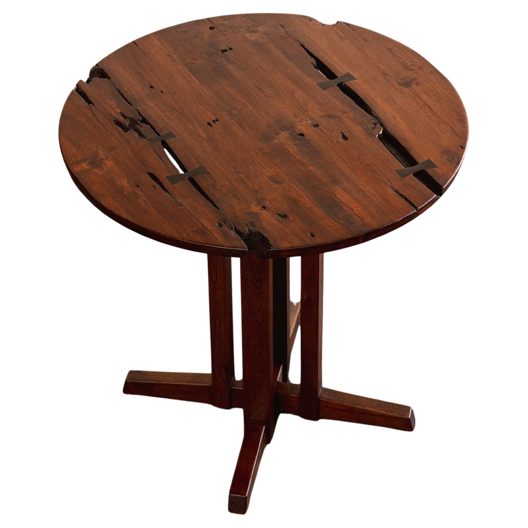 George Nakashima Round Cluster-Base Table, Wood, 1962 en vente