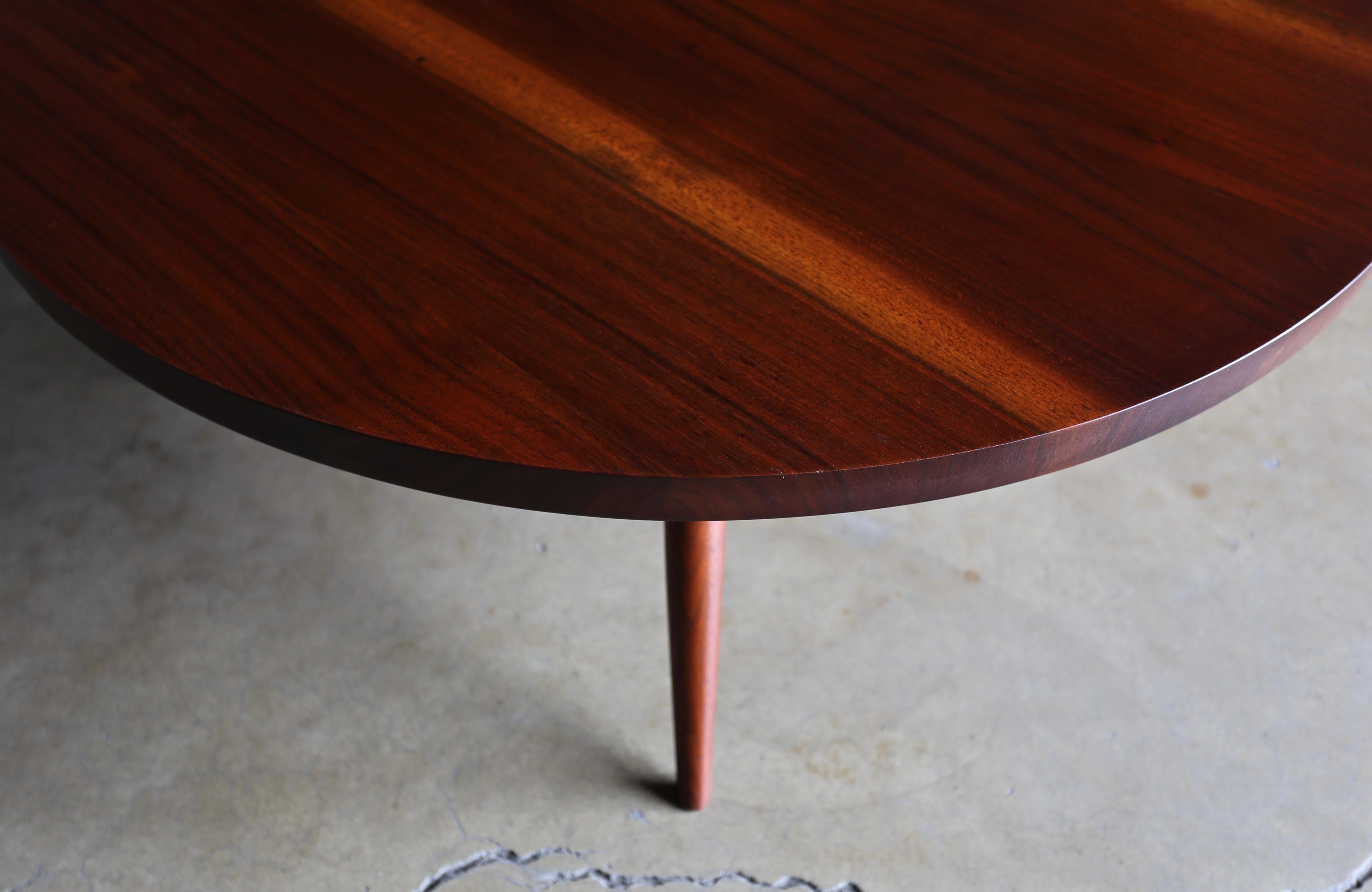 George Nakashima handcrafted round walnut coffee table 1959. 

The table will be accompanied by copies of the original order card and receipt dating to March 4, 1959 from the Nakashima Studio.