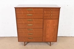 George Nakashima Sculpted Walnut Gentleman's Chest for Widdicomb, Newly Restored