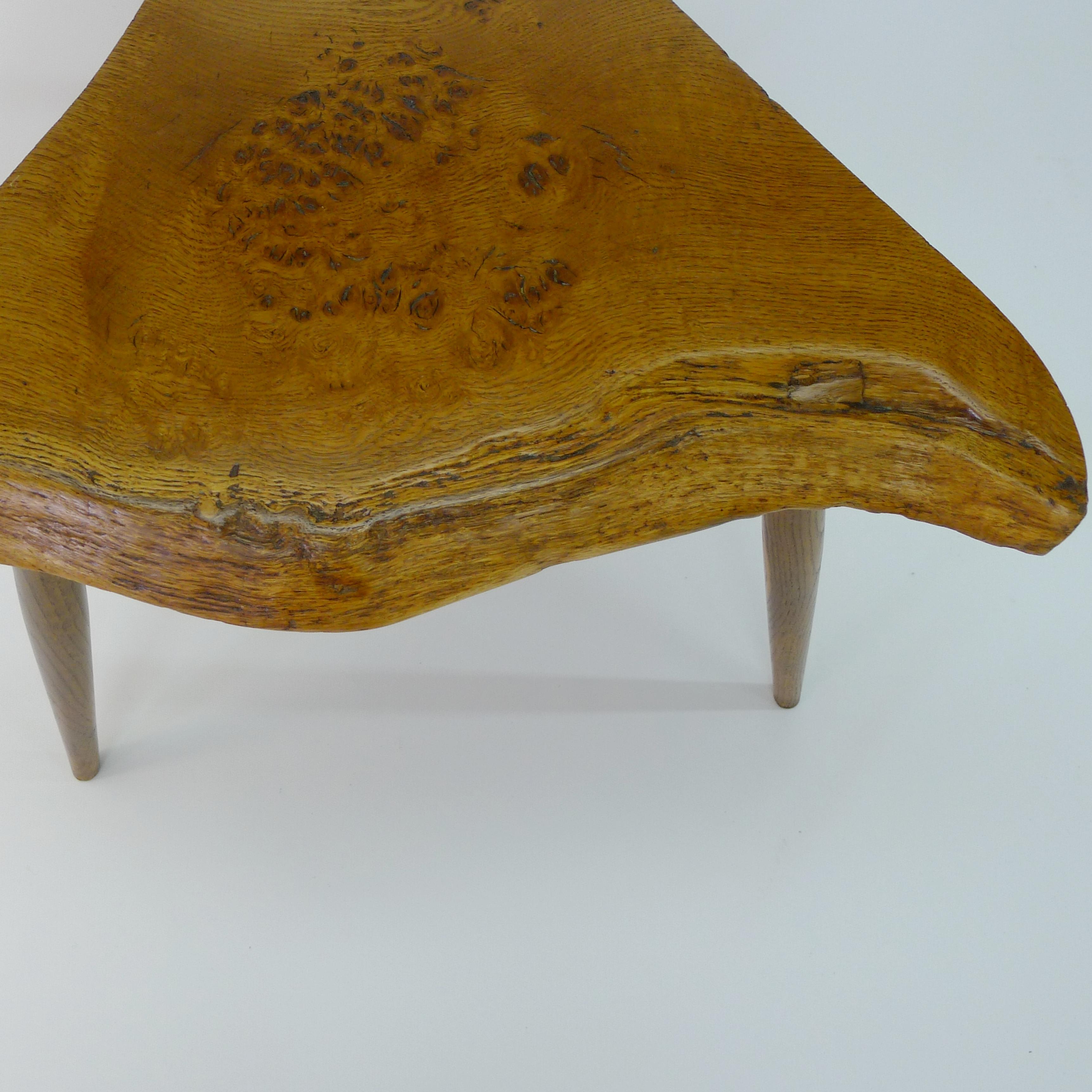 George Nakashima, Set of 3 Oak and Burl Oak Nesting Tables, 1960 in vendita 1