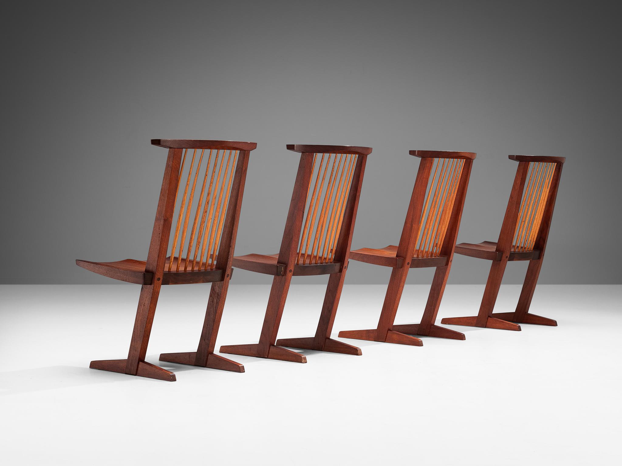 George Nakashima Set of Four 'Conoid' Dining Chairs in Walnut  For Sale 2