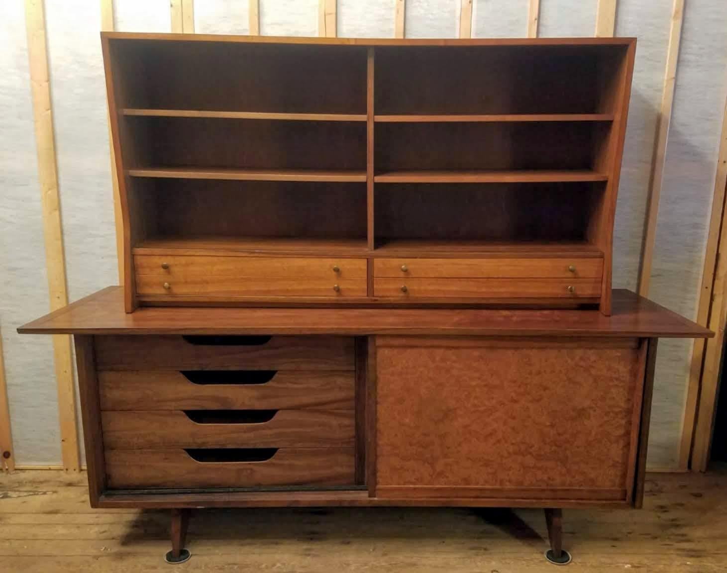 George Nakashima Sideboard Upper Cabinet Model 277 Walnut Widdicomb Origins 1960 3
