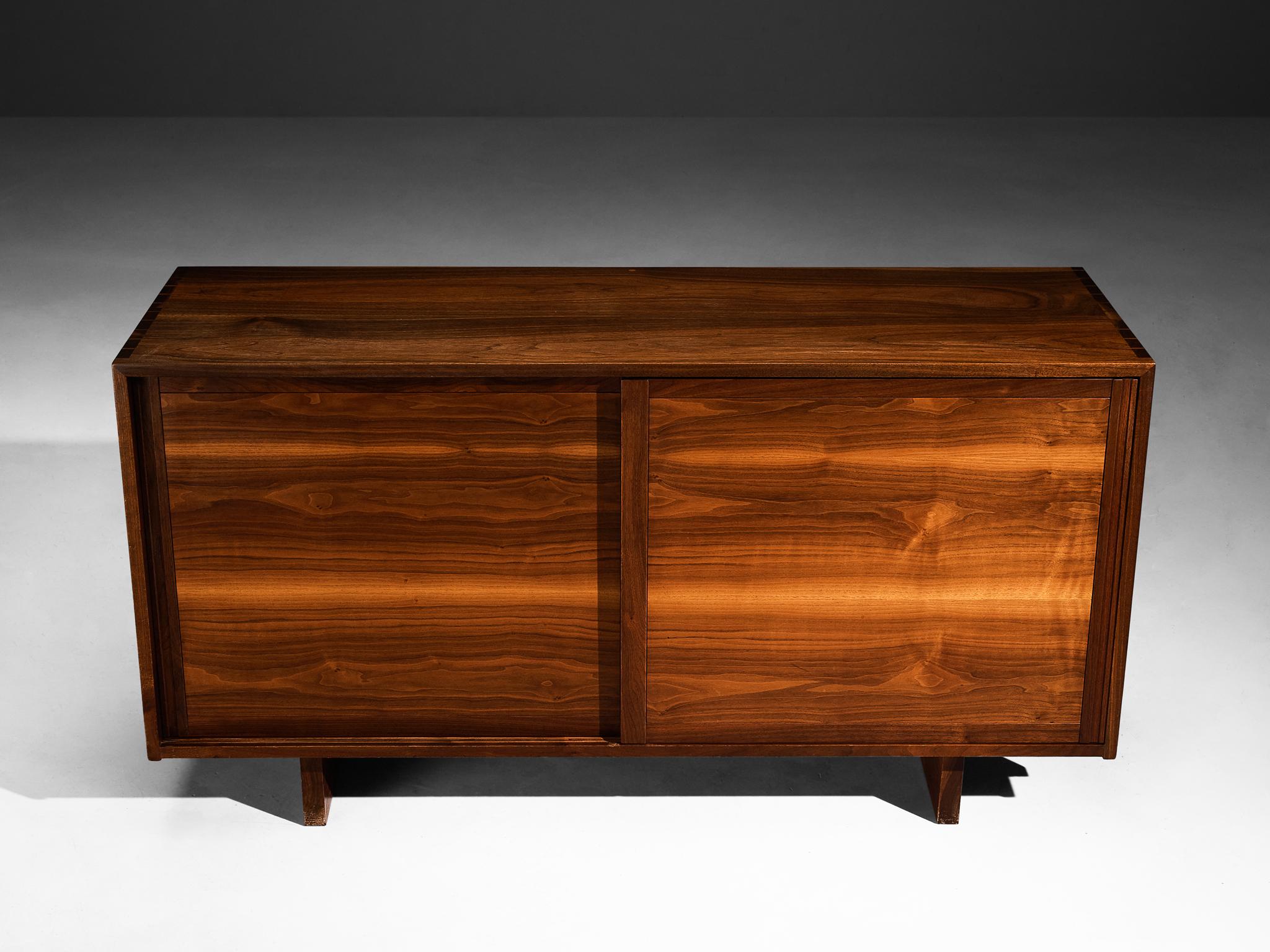 George Nakashima Sideboard with Sliding Doors in Solid Walnut 3