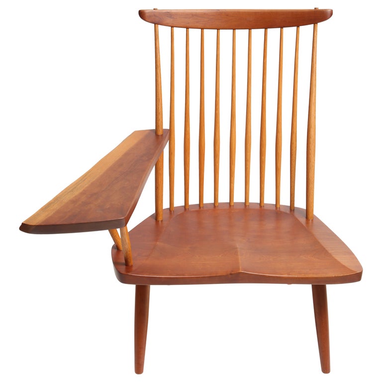 George Nakashima Slab-Arm Lounge Chair For Sale