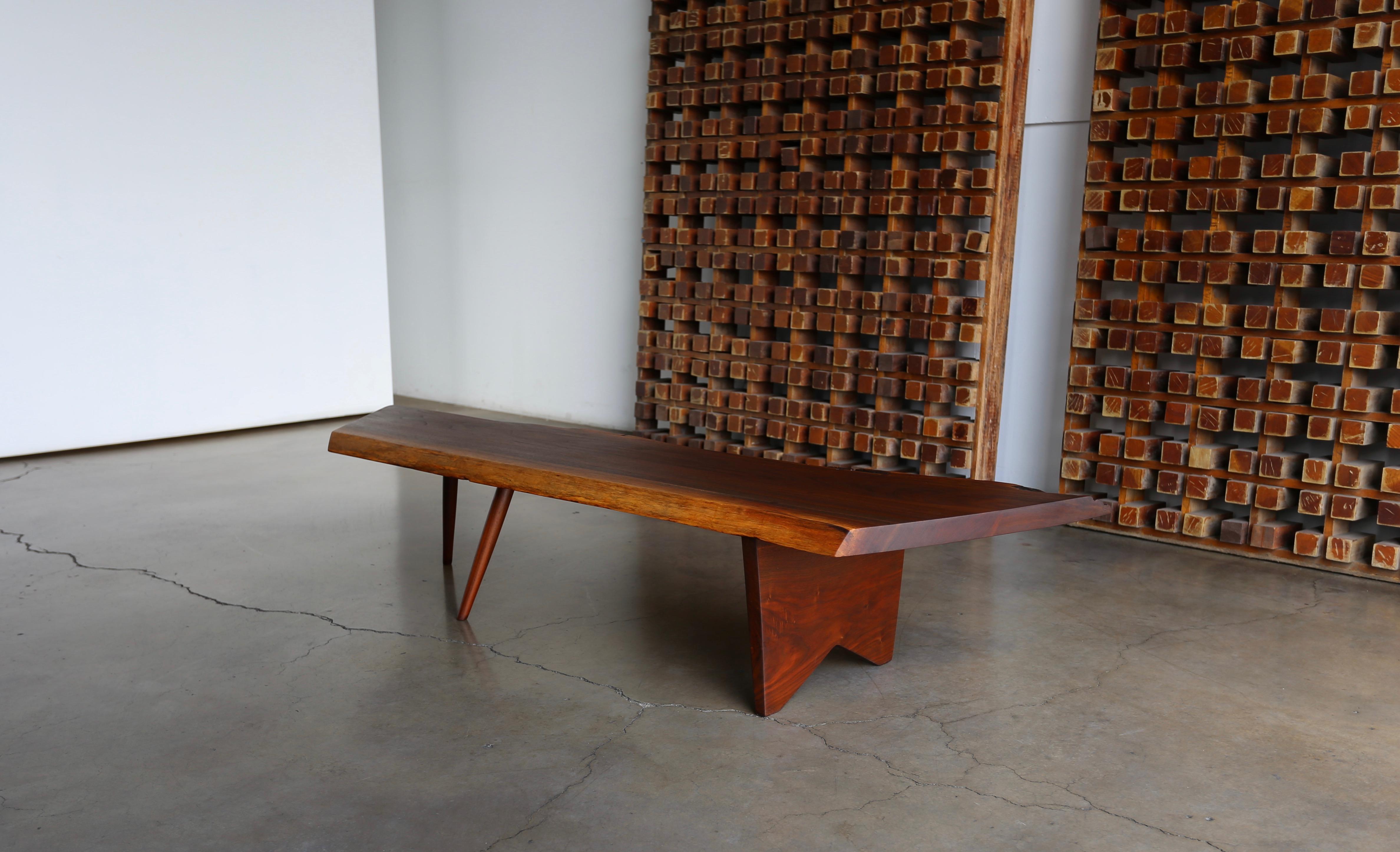 George Nakashima Slab Coffee Table, 1958 In Good Condition In Costa Mesa, CA