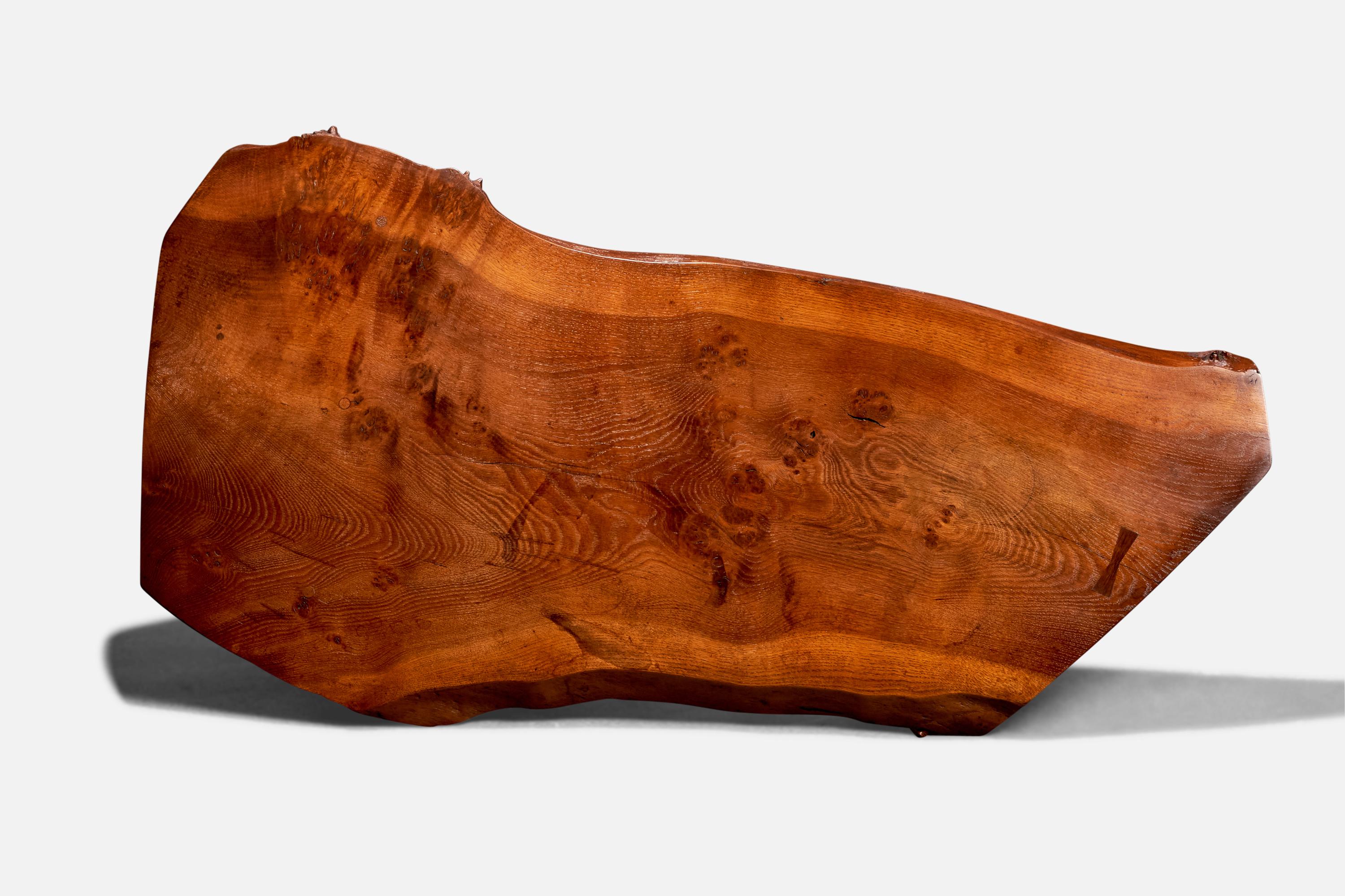 Nakashima, "Slab" Coffee Table, Oak Burl, Oak, New Hope, USA