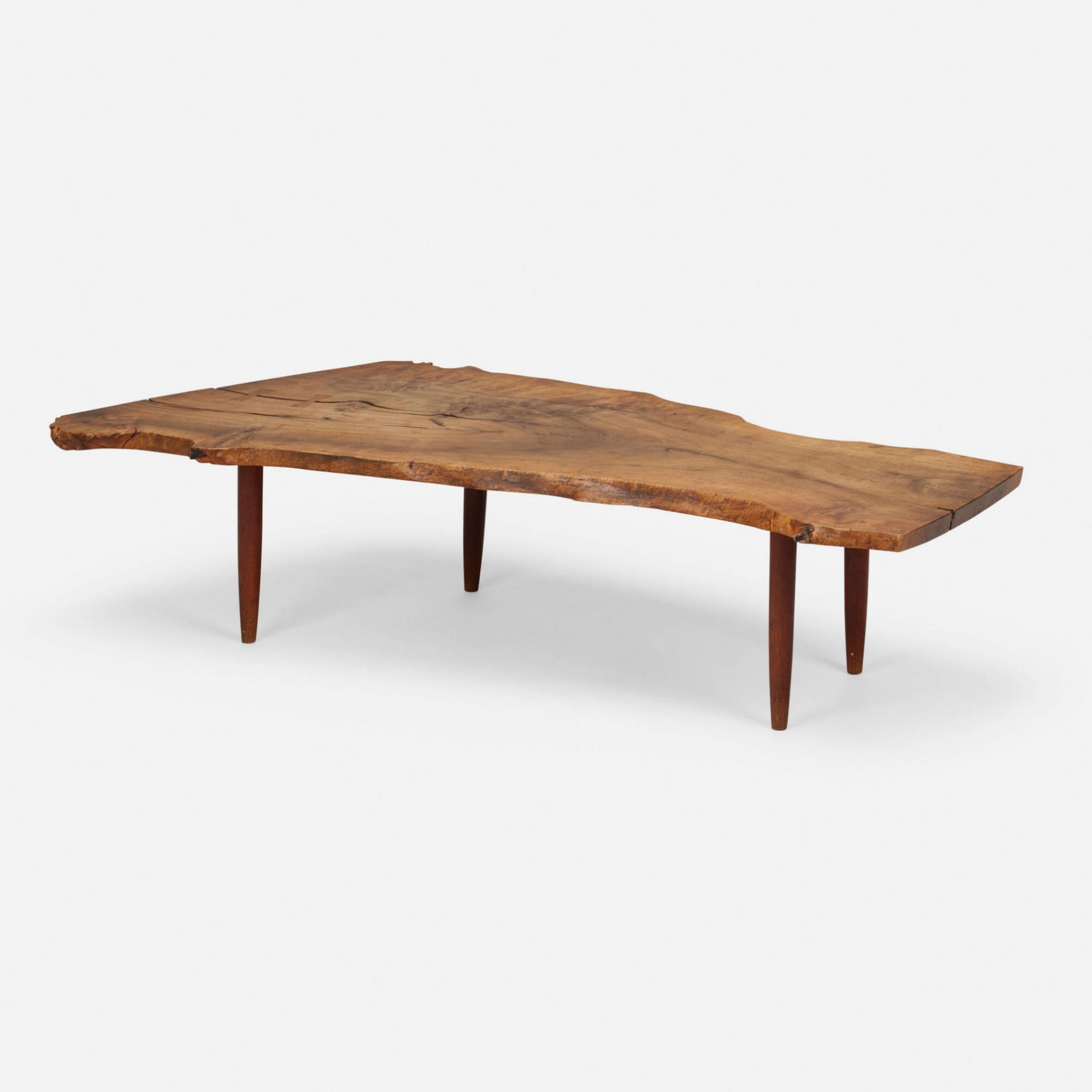 Mid-Century Modern George Nakashima, table basse en dalles aux bords libres, 1958 en vente