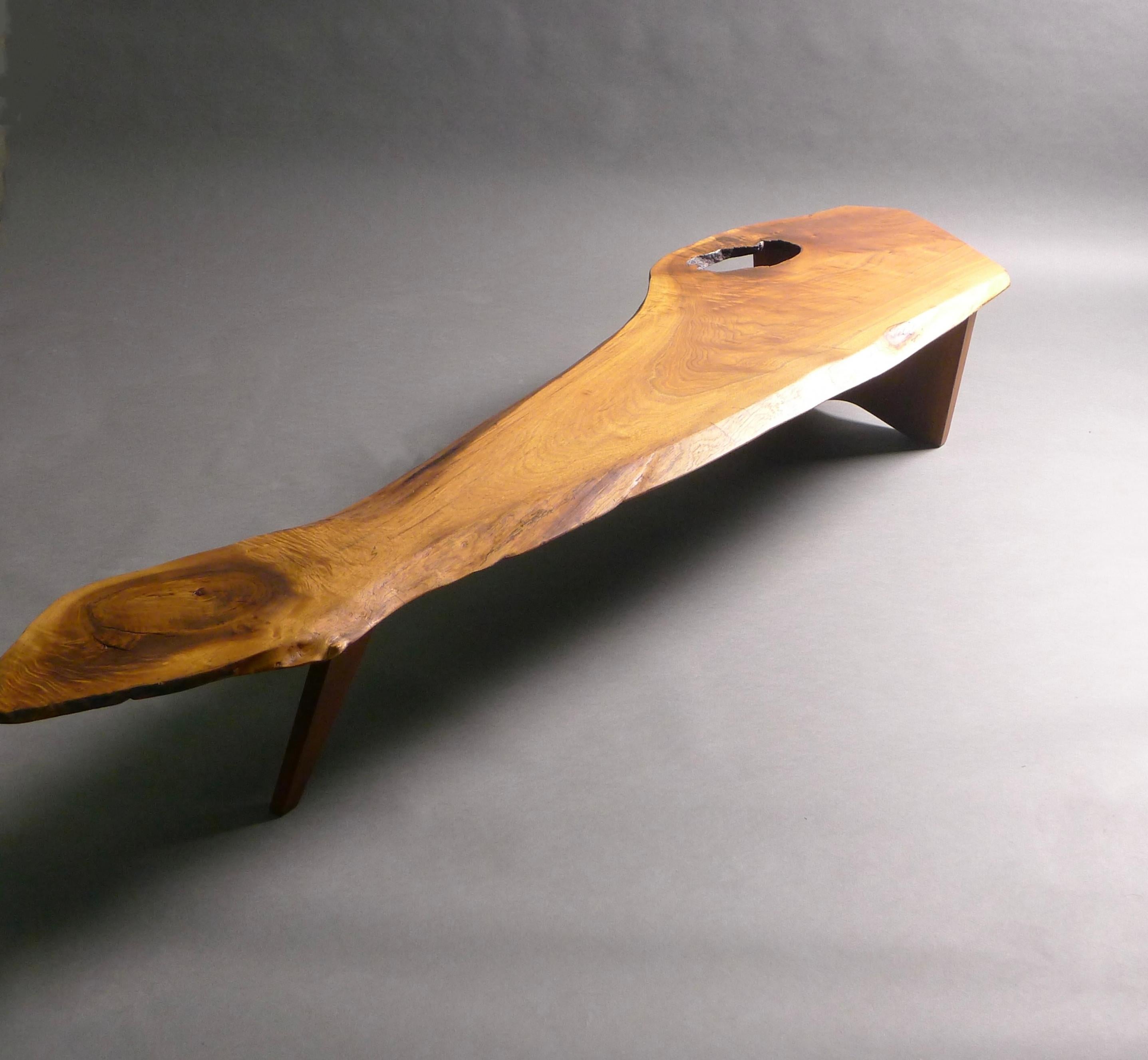 George Nakashima, Table basse Slab I, noyer noir américain, 1968 en vente 3