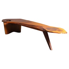 George Nakashima, Slab I Couchtisch, amerikanisches schwarzes Nussbaumholz, 1968