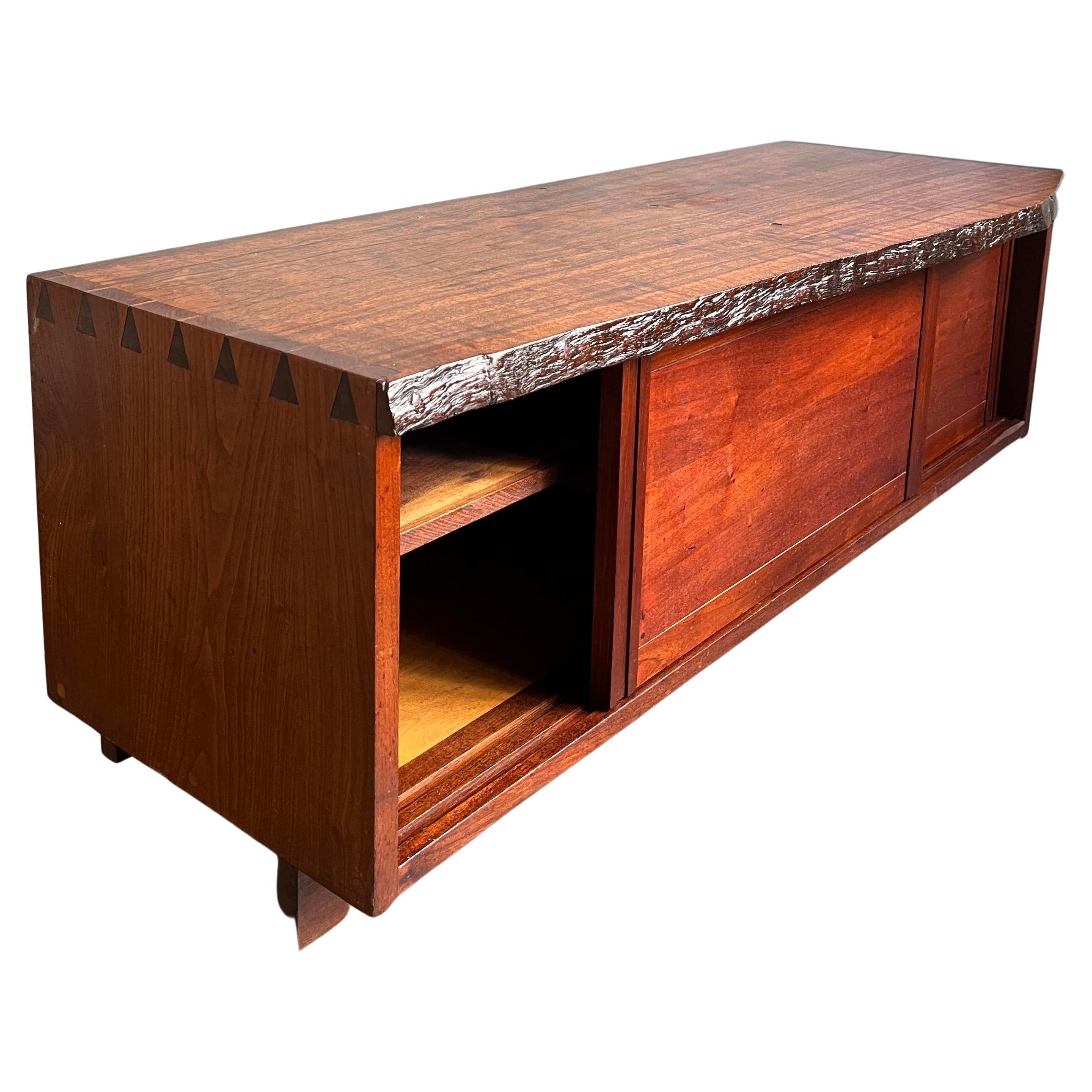20th Century George Nakashima Sliding Door Low Cabinet For Sale
