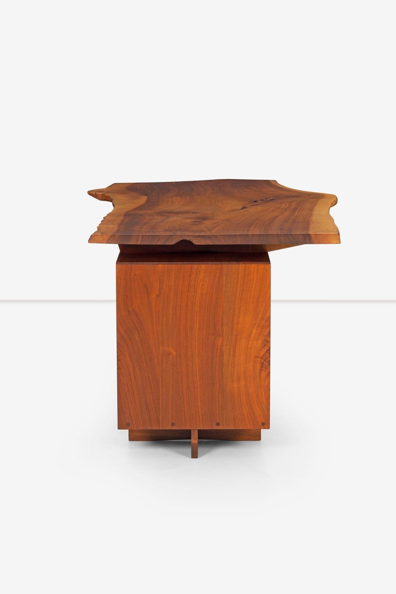 American George Nakashima Special Conoid Desk with Two Free Edges