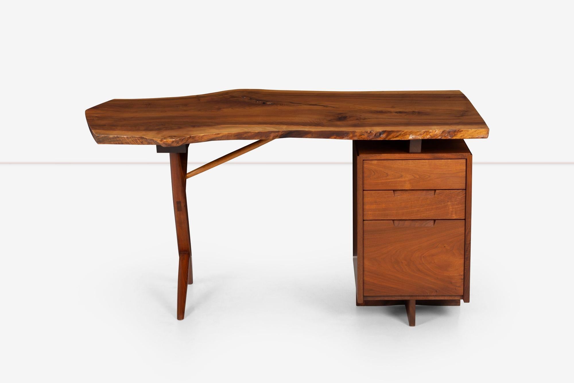 Walnut George Nakashima Special Conoid Desk with Two Free Edges