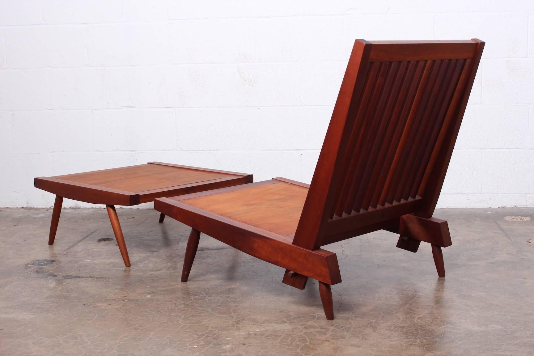 George Nakashima Spindle Back Lounge Chair and Ottoman, 1952 5