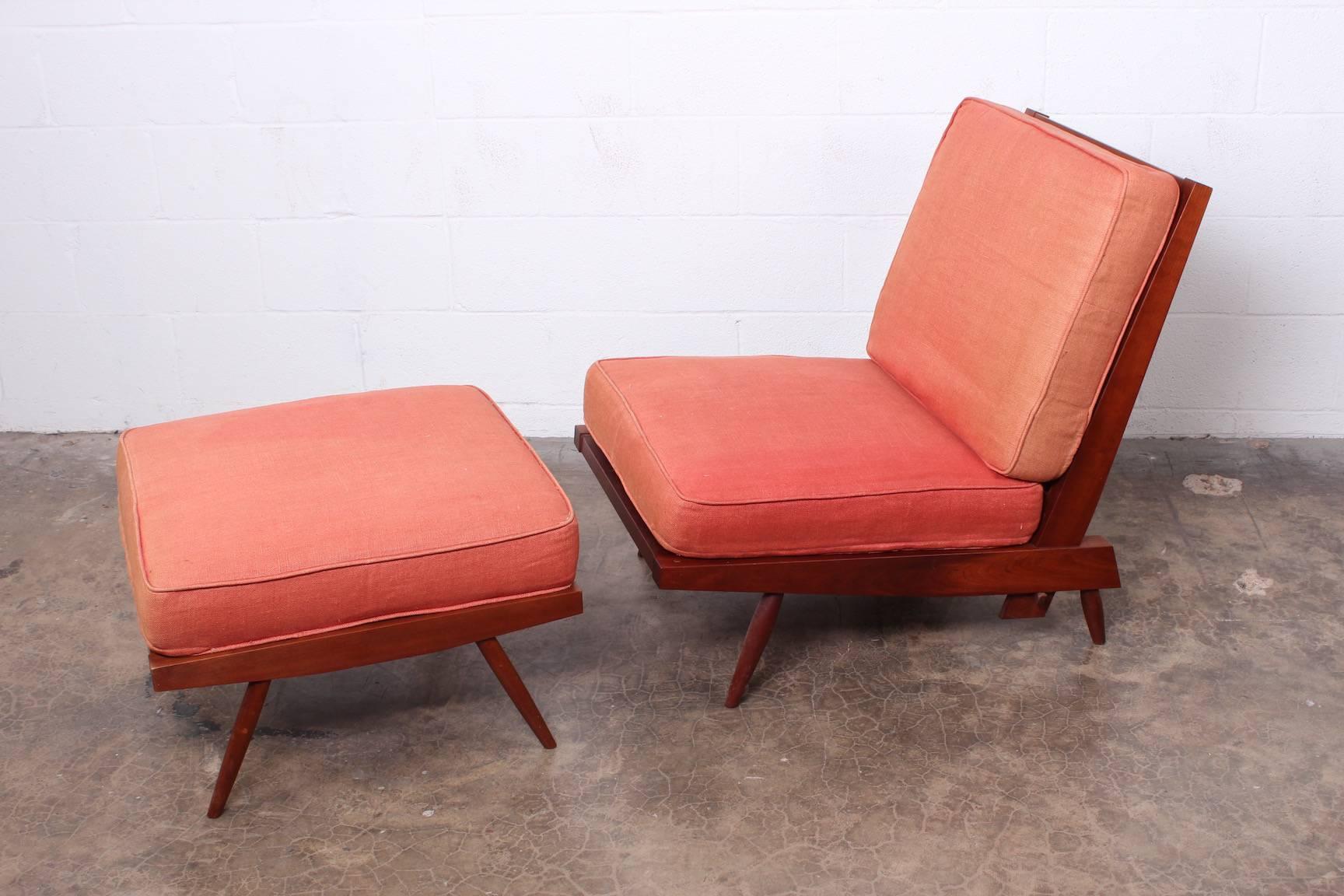 George Nakashima Spindle Back Lounge Chair and Ottoman, 1952 9