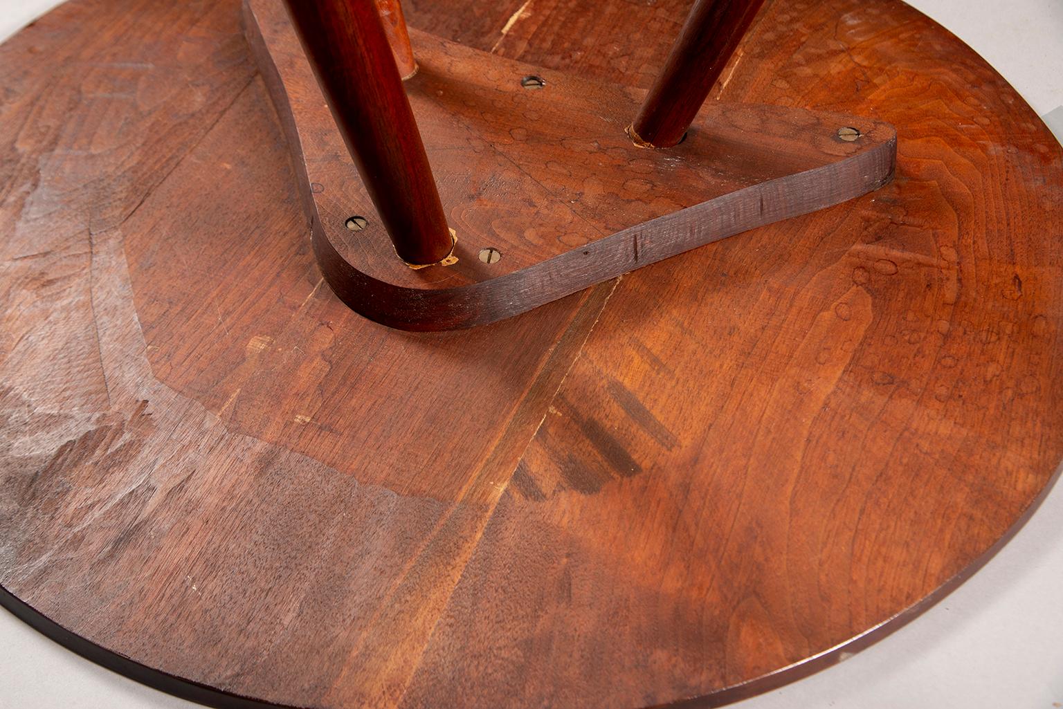 Mid-Century Modern George Nakashima Splayed Leg Round Side Table