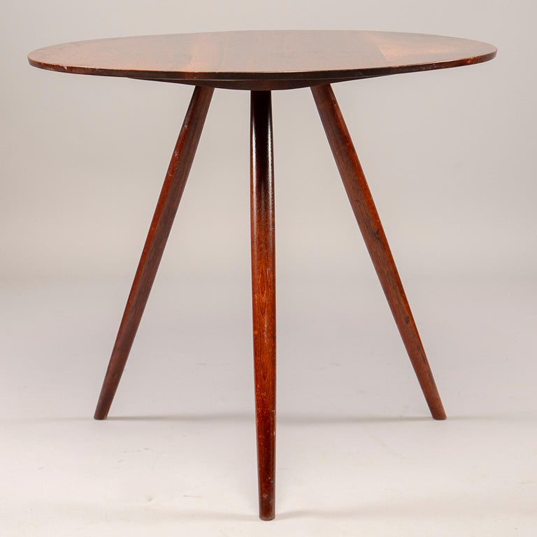 Nakashima Splayed Leg Round Side Table at 1stDibs