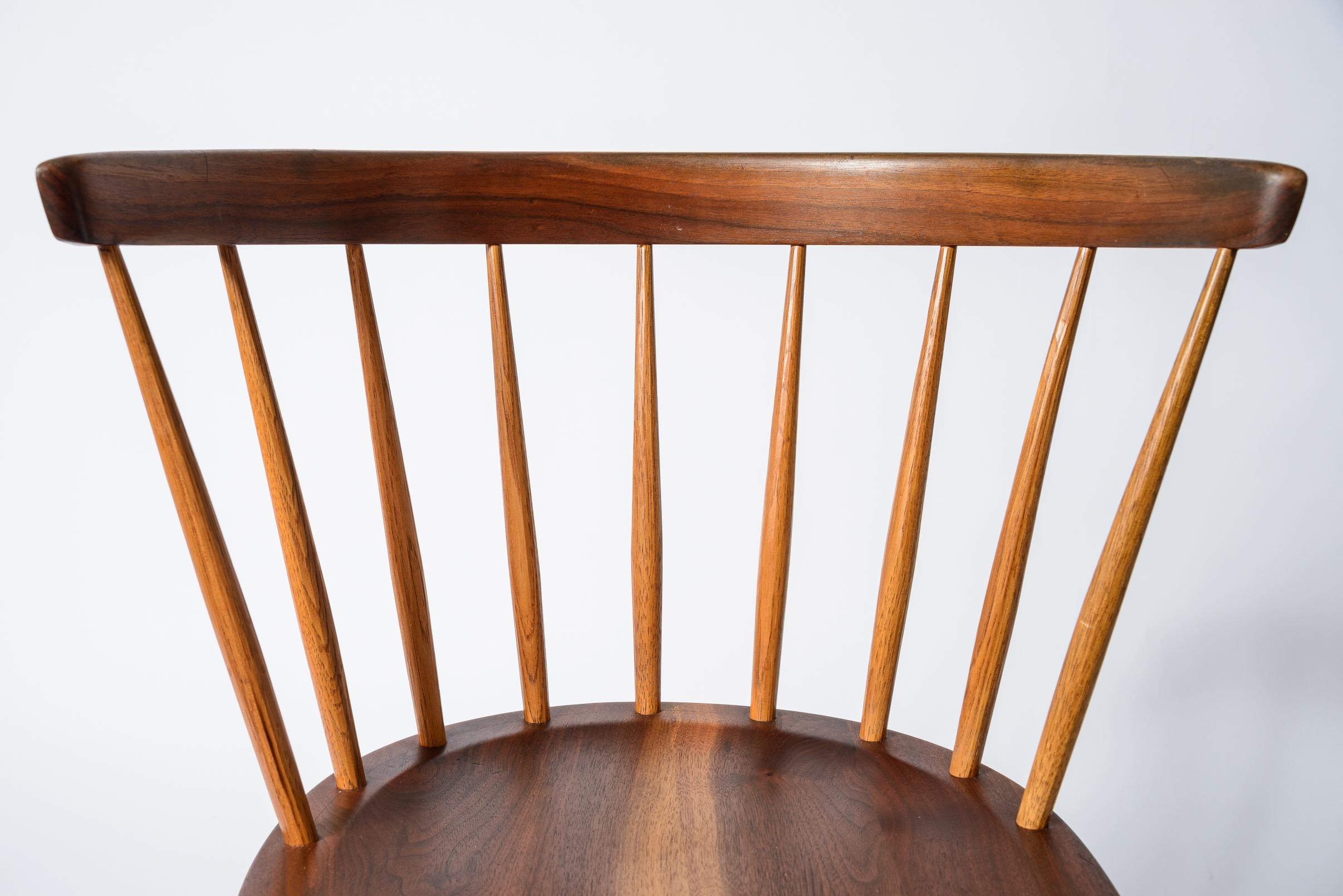 George Nakashima Straight Back Chair For Sale 1