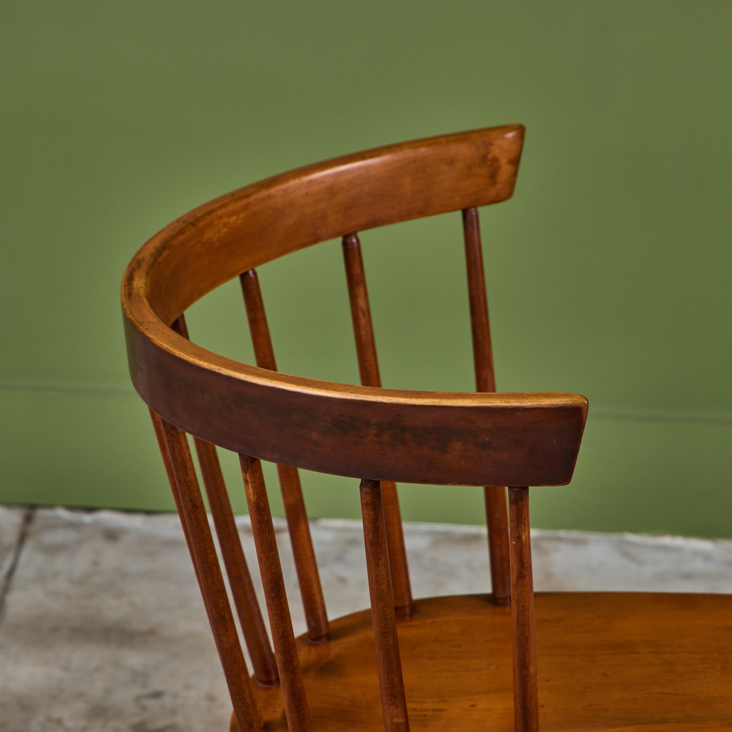 Silla recta George Nakashima para Knoll Moderno de mediados de siglo en venta