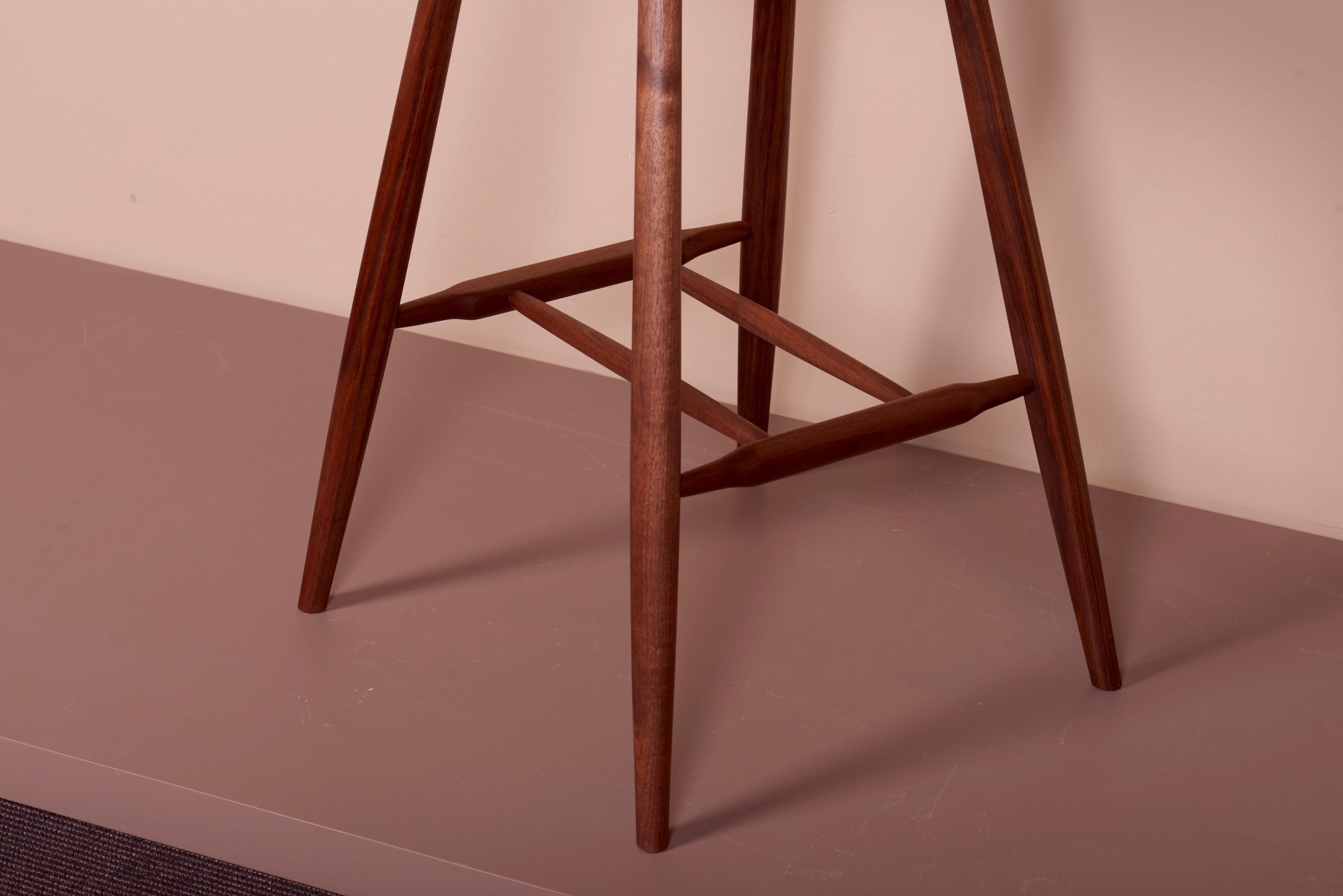 Set of four George Nakashima Studio, 4 Legged High Chairs, US, 2022 3