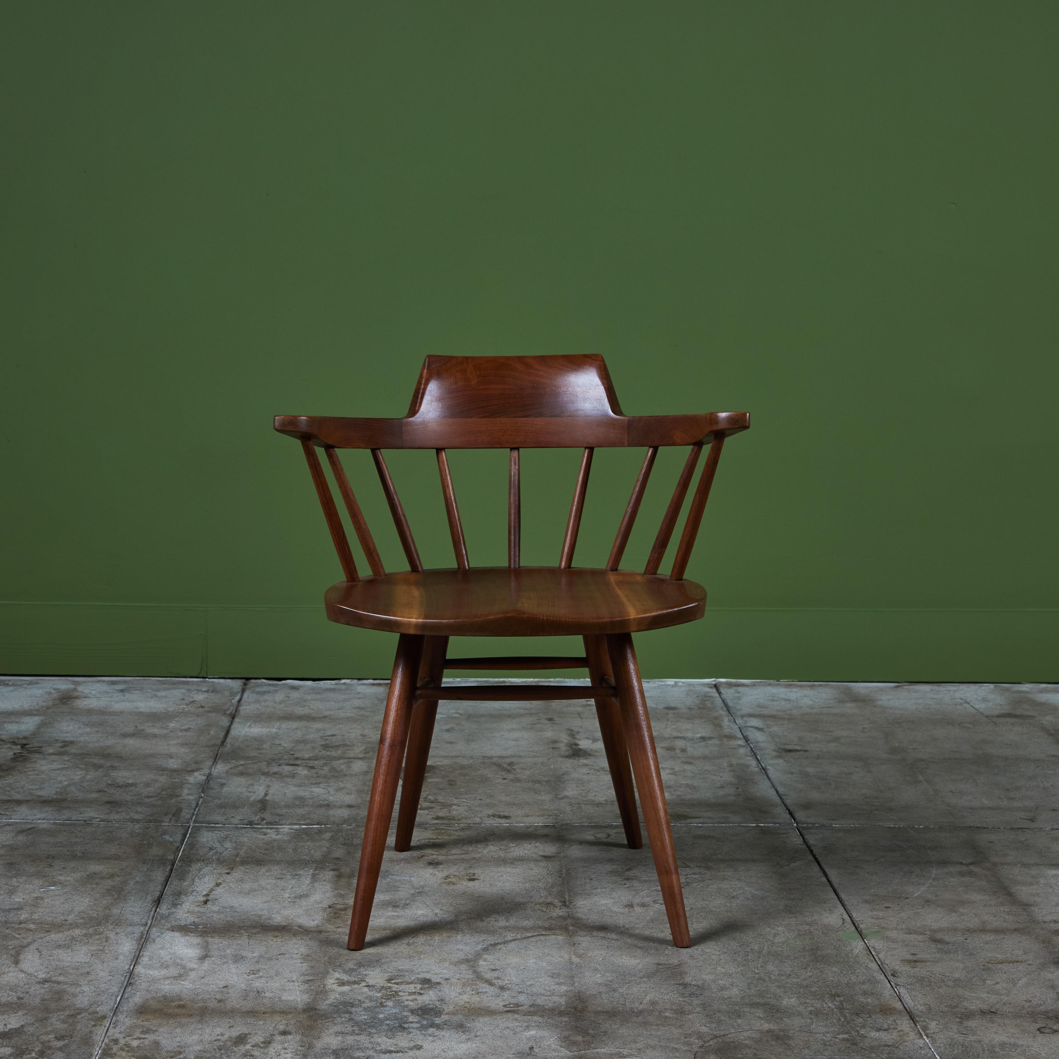 George Nakashima Studio Black Walnut Dining Set For Sale 2