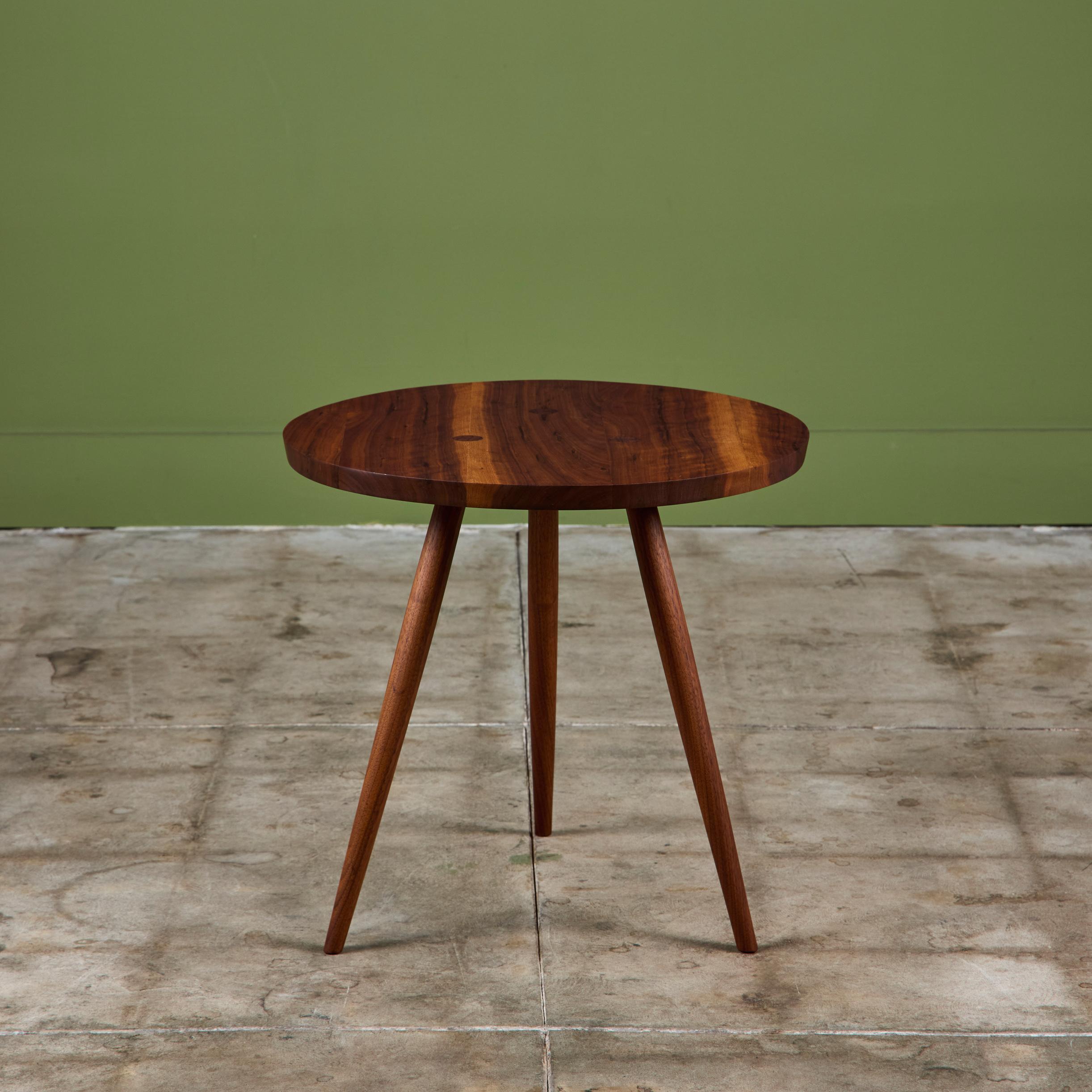 Mid-Century Modern George Nakashima Studio Black Walnut Side Table For Sale