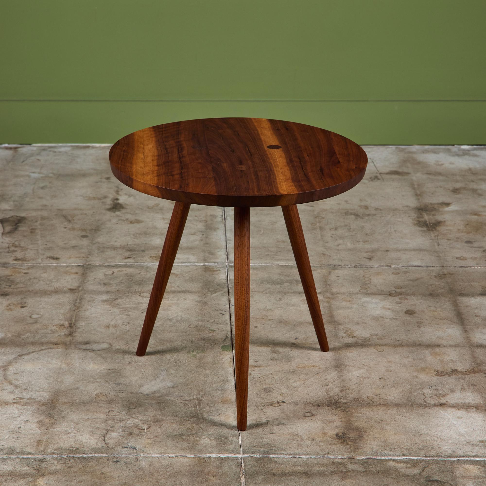 American George Nakashima Studio Black Walnut Side Table For Sale