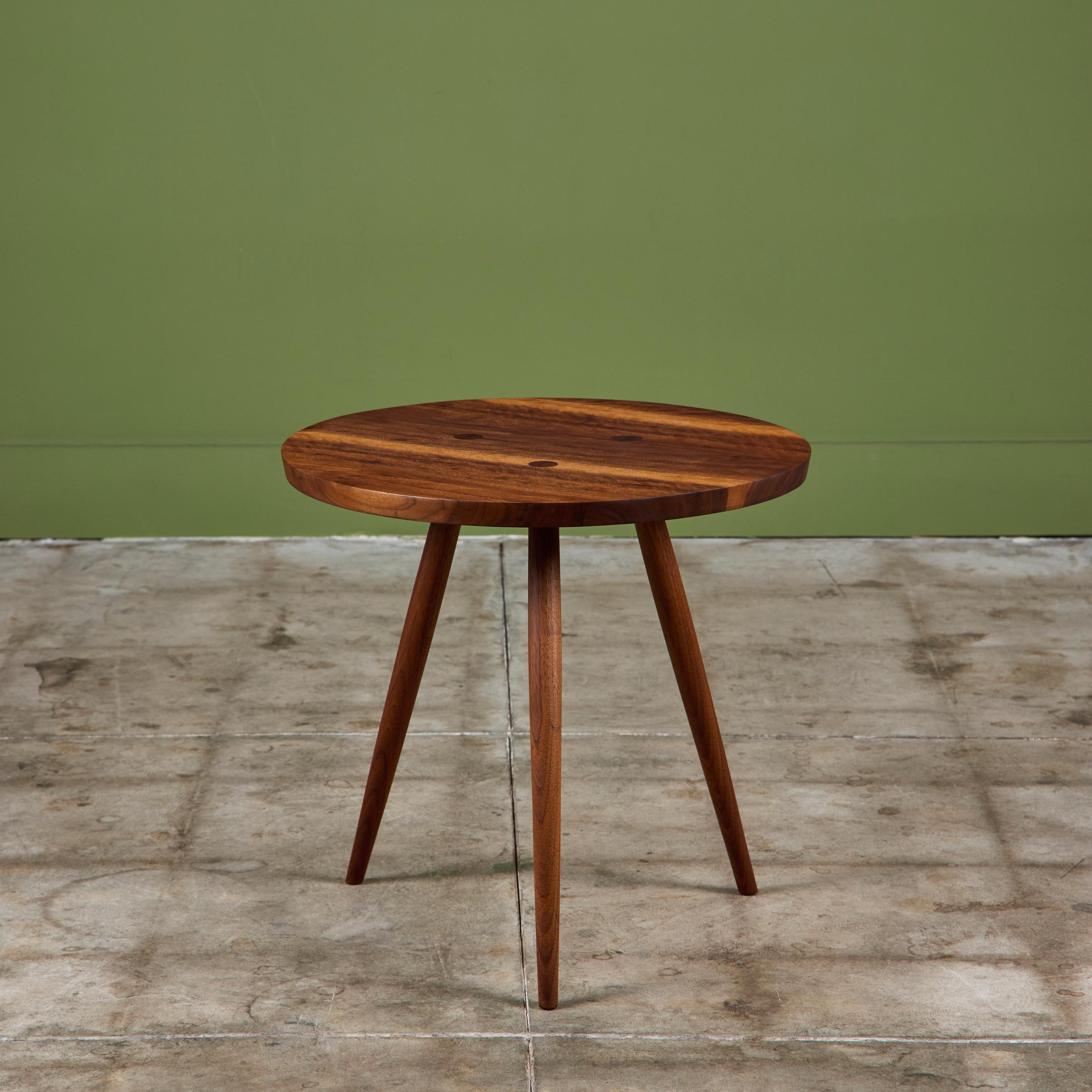 George Nakashima Studio Black Walnut Side Table In Good Condition For Sale In Los Angeles, CA