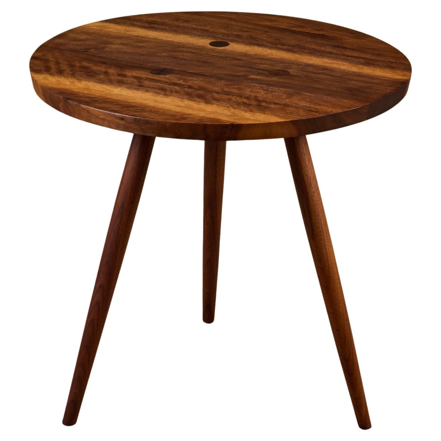 George Nakashima Studio Black Walnut Side Table