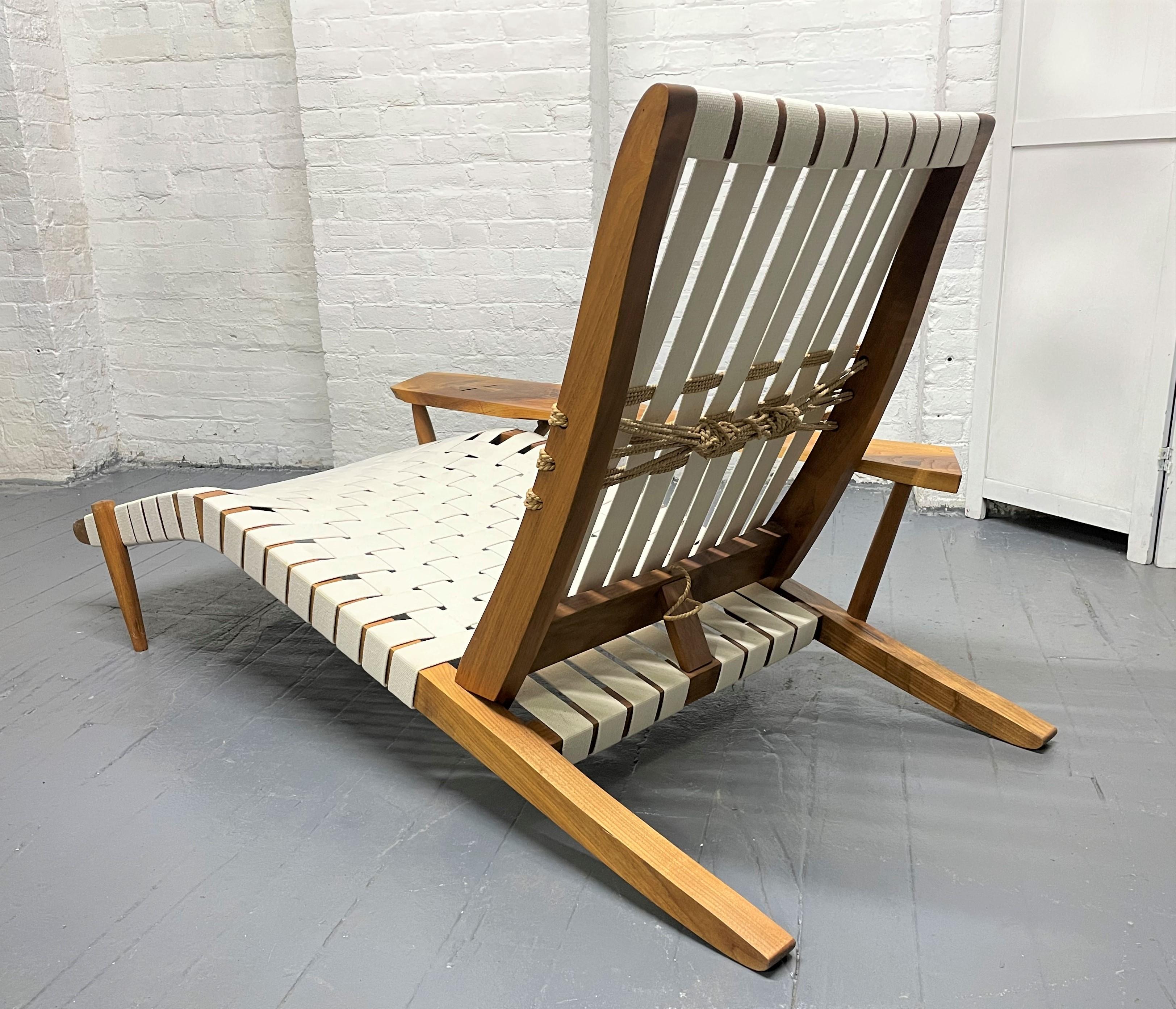 American George Nakashima Studio Chaise Lounge Long Chair