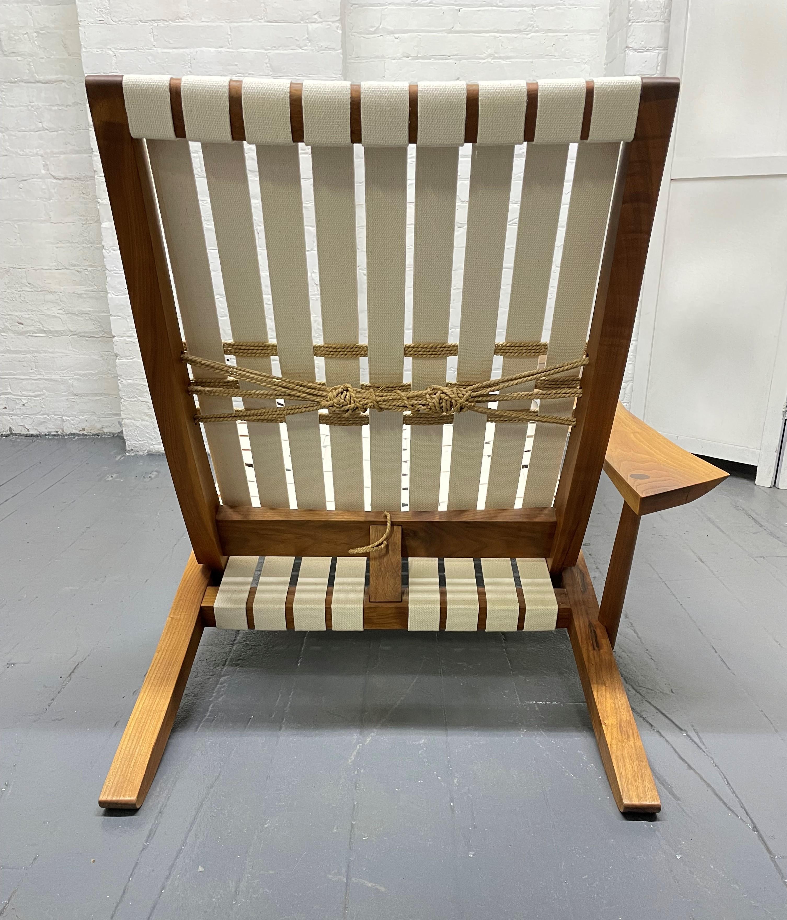George Nakashima Studio Chaise Lounge Long Chair In Good Condition In New York, NY