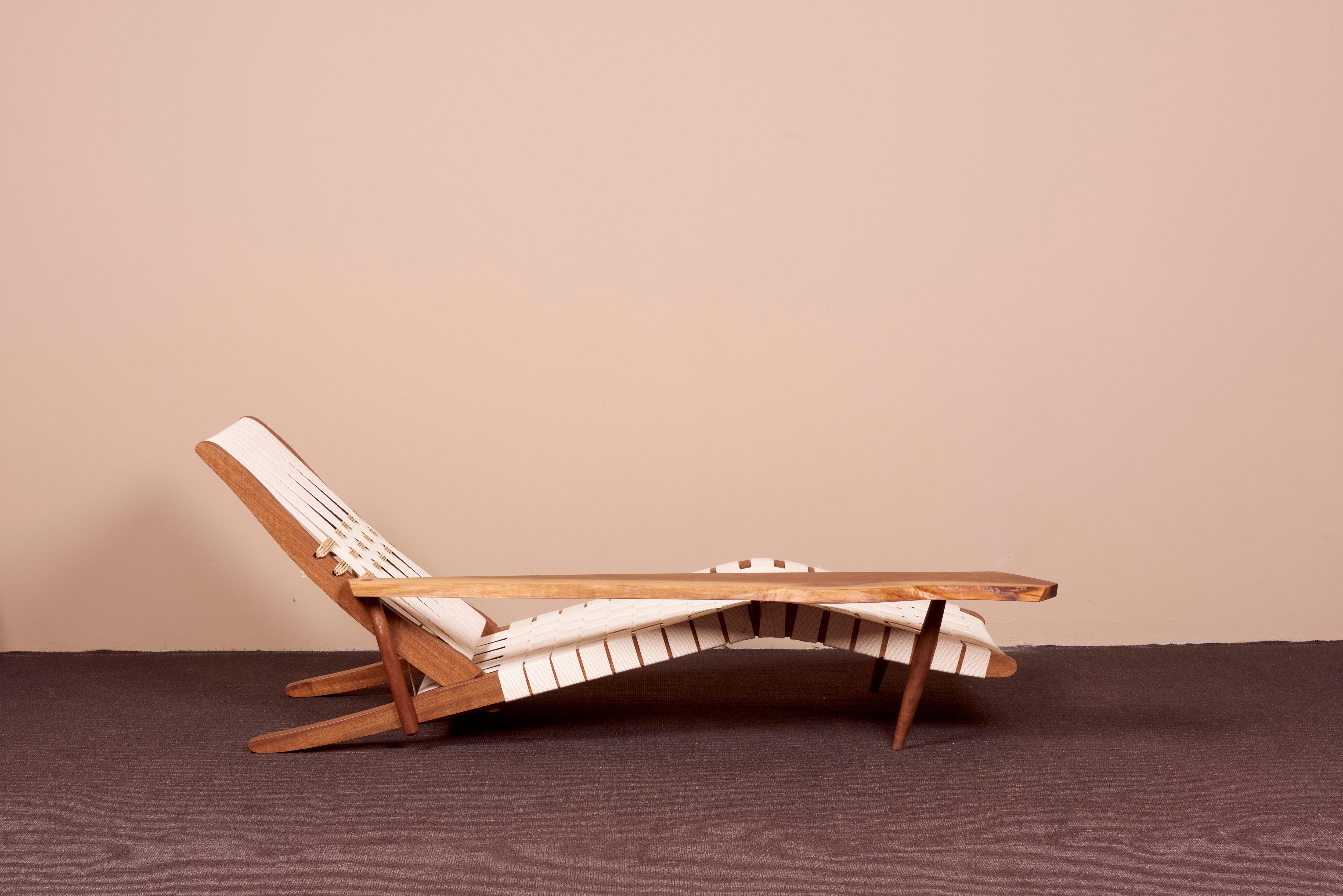 George Nakashima Studio Chaise Lounge Long Chair in Walnut, US, 2021 9