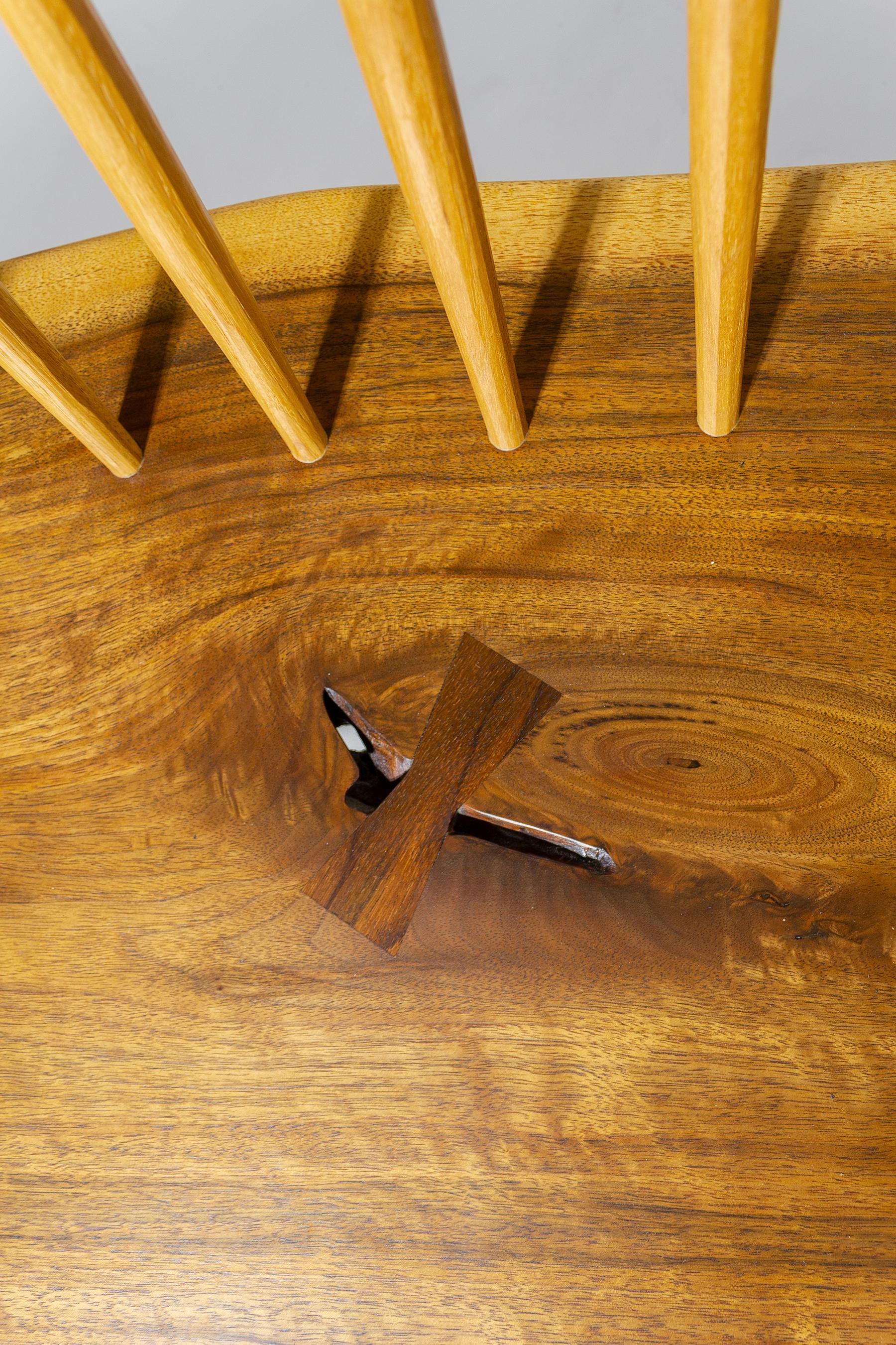 Contemporary Mira Nakashima Conoid Bench in Black Walnut, 2001