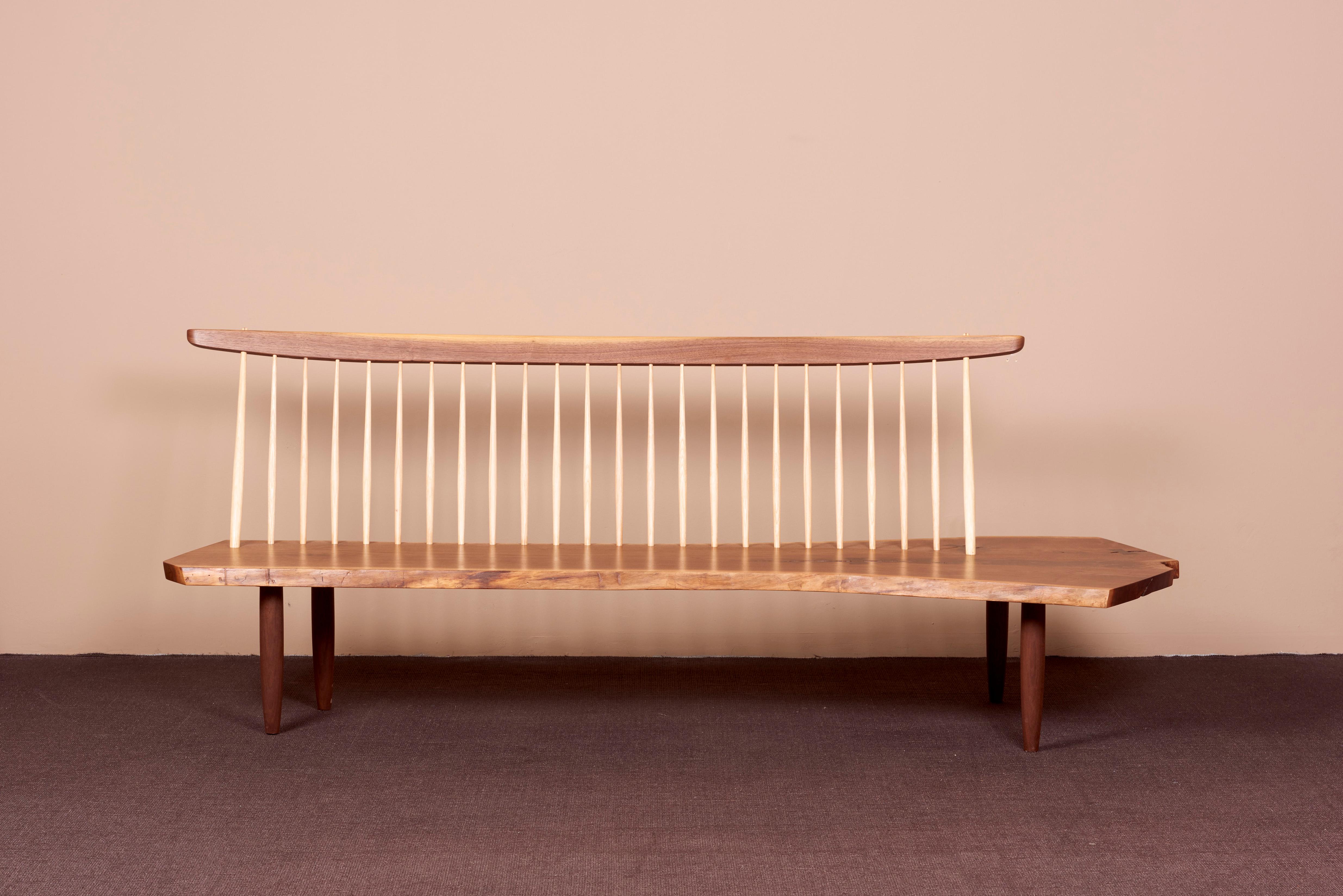 Conoid Bench by Mira Nakashima based on a design by George Nakashima, USA For Sale 4