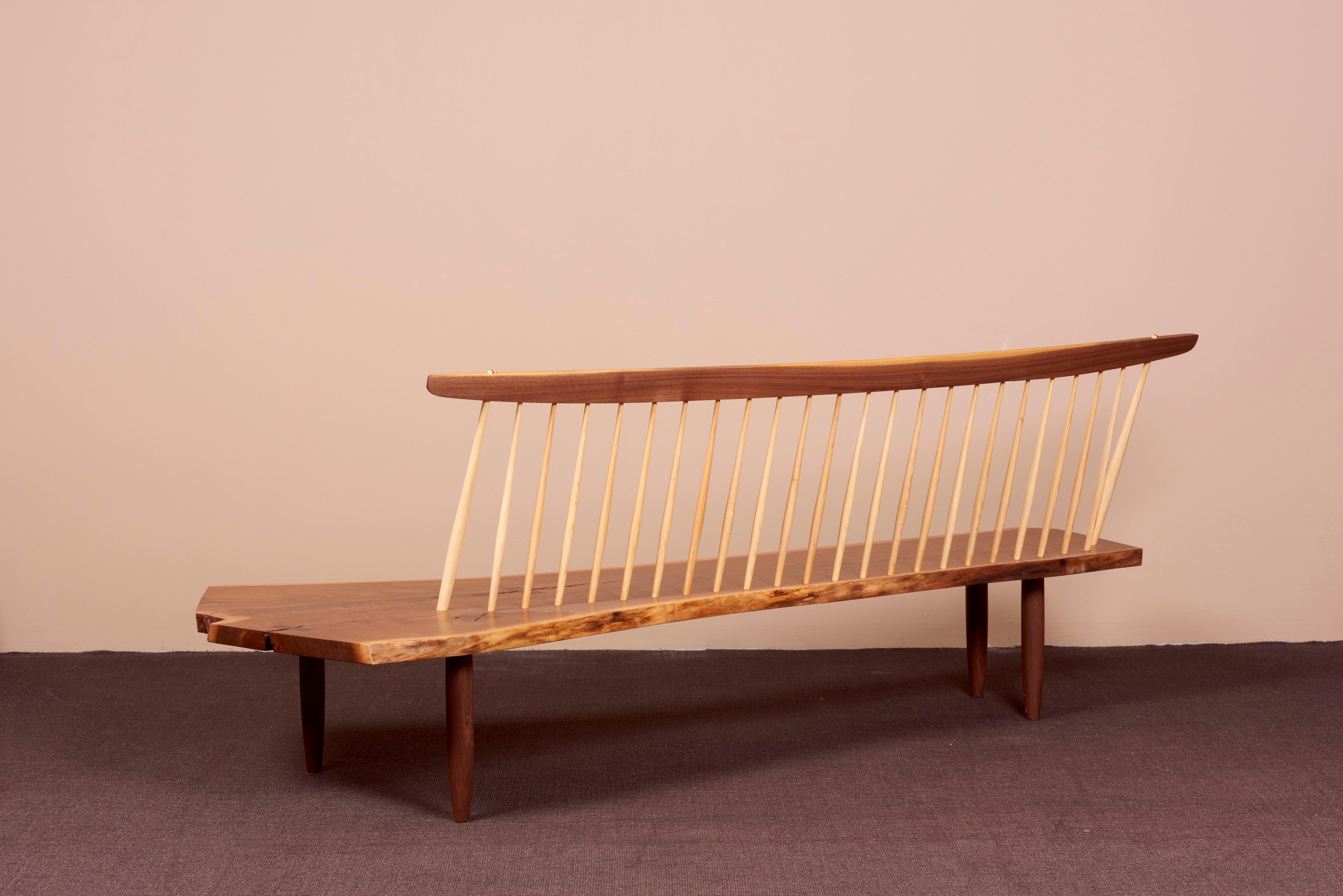 Conoid Bench by Mira Nakashima based on a design by George Nakashima, USA For Sale 7